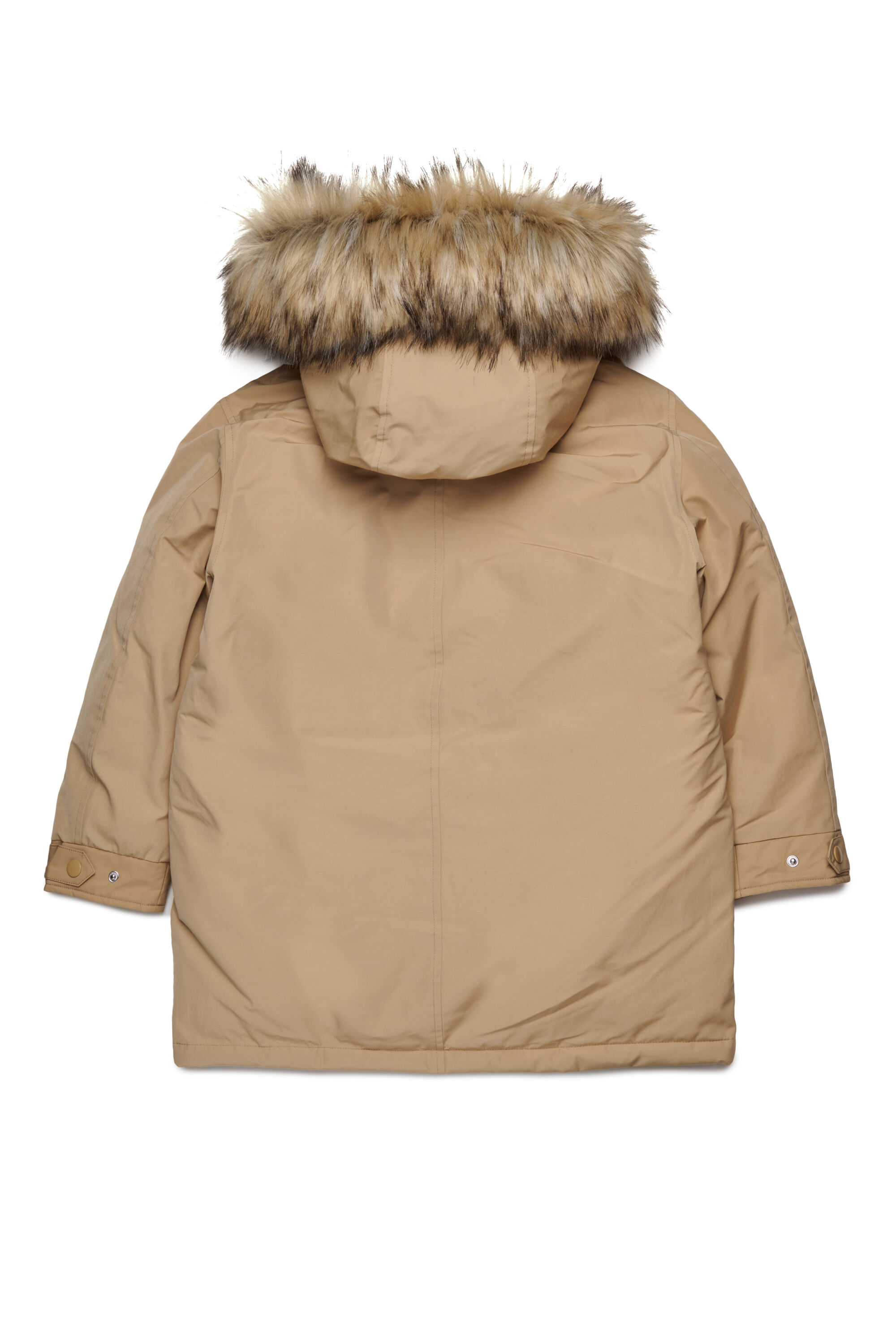 Diesel - JWMILOW, Man's Hooded cotton blend jacket with multiple pockets in Light Brown - 2