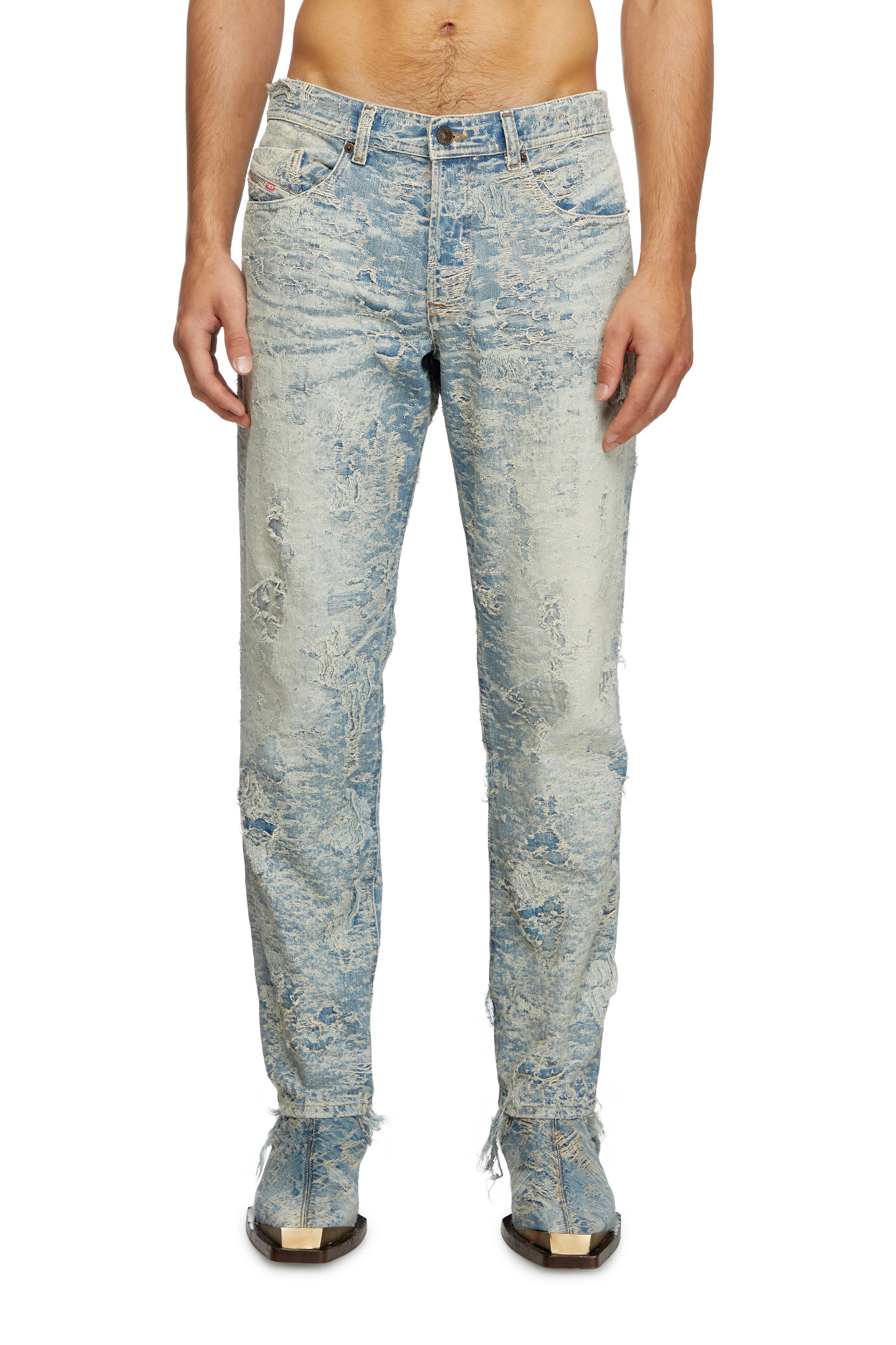 Diesel - Man's Tapered Jeans 2023 D-Finitive 007Z7, Light Blue - 3