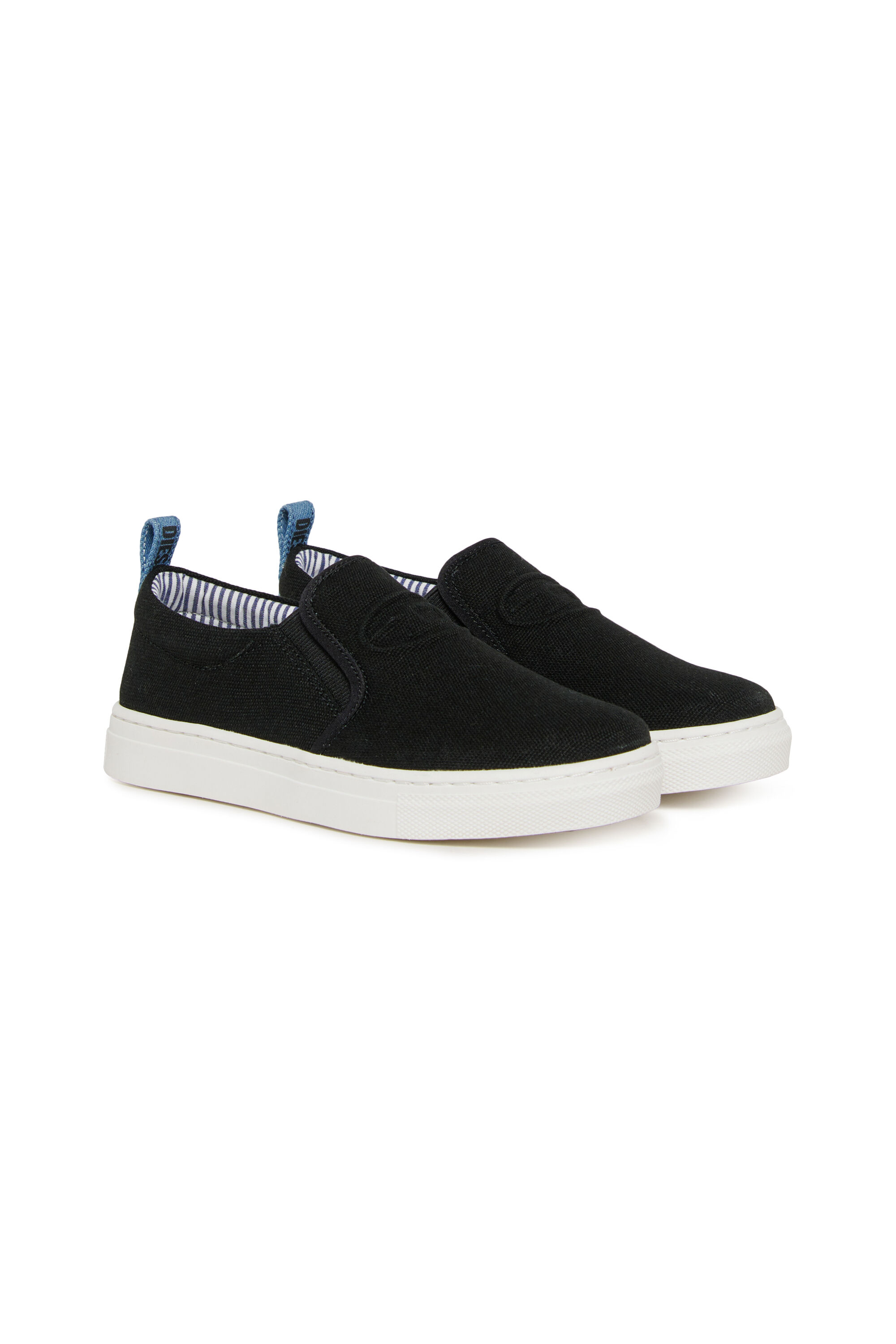 Diesel - S-SLIPGAB, Unisex's S-SLIPGAB-Slip-on sneakers in cotton in Black - 2
