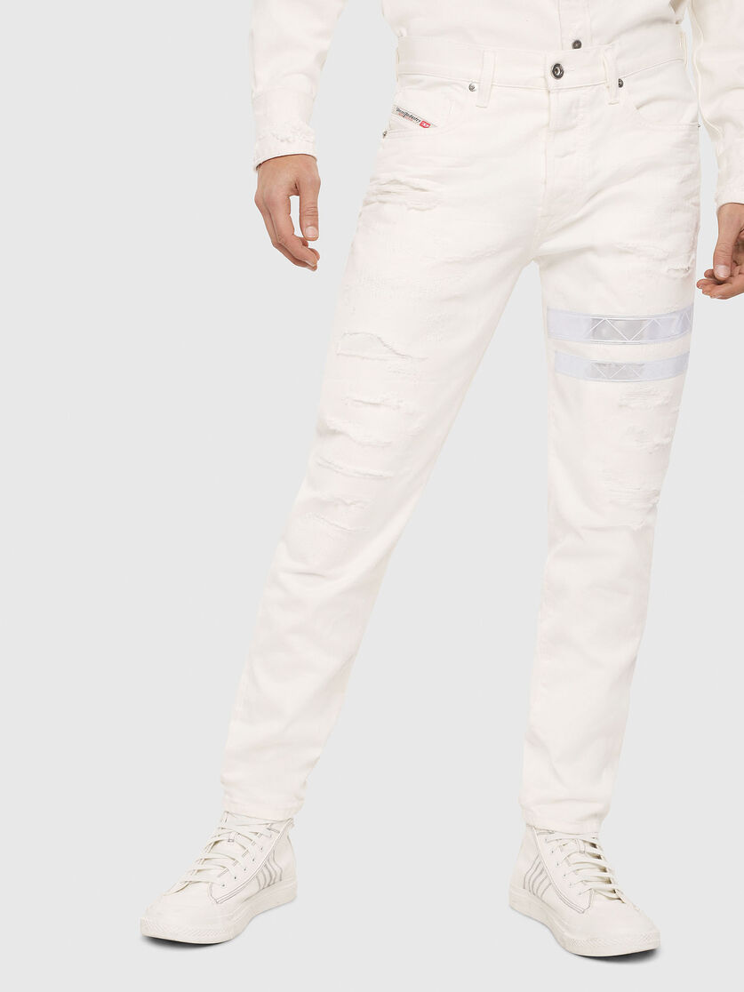 Porto Rullesten Egnet MHARKY 069EC Men: Slim White Jeans | Diesel