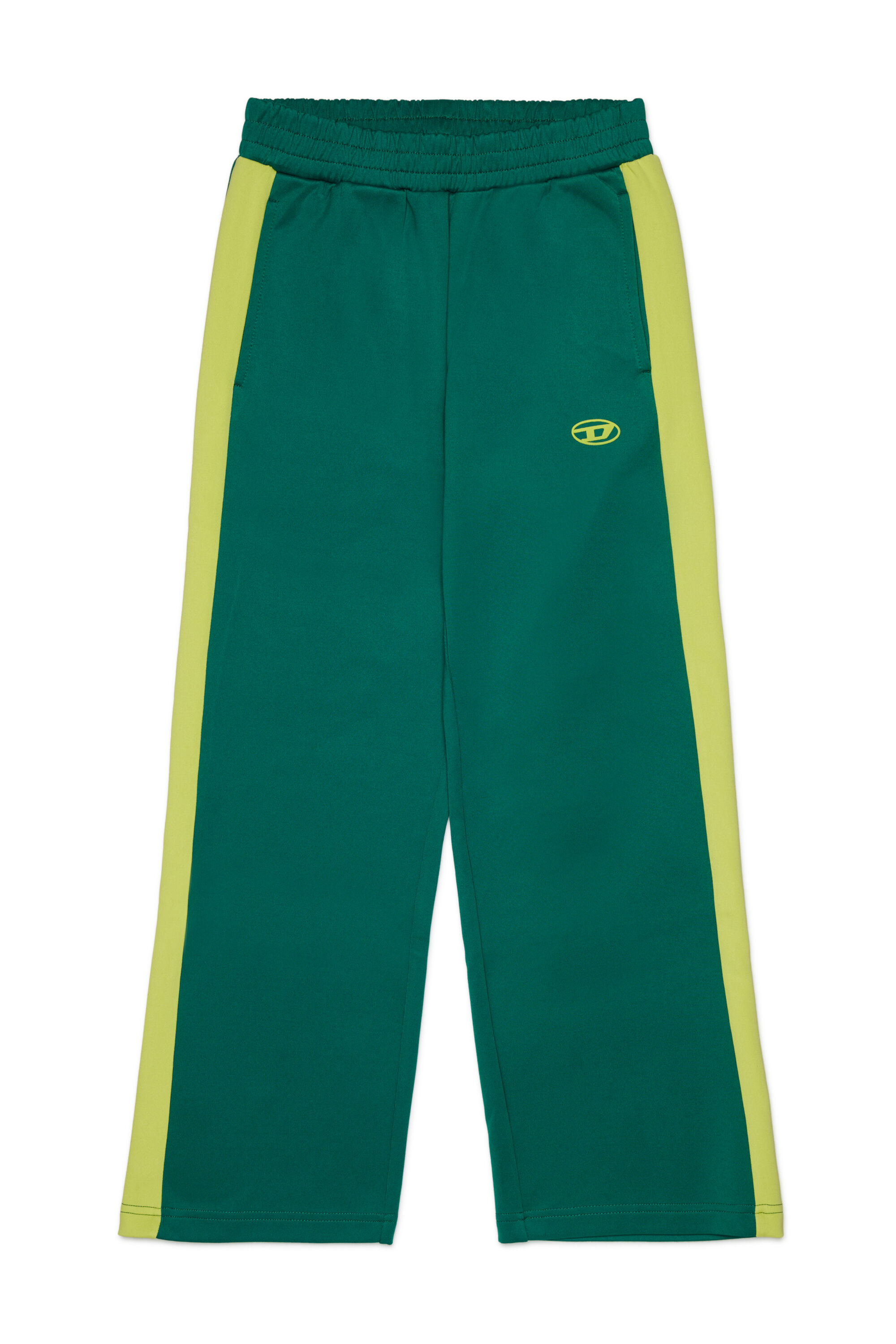 Diesel - PBOS, Man's Sweatpants with side bands in Green - 1