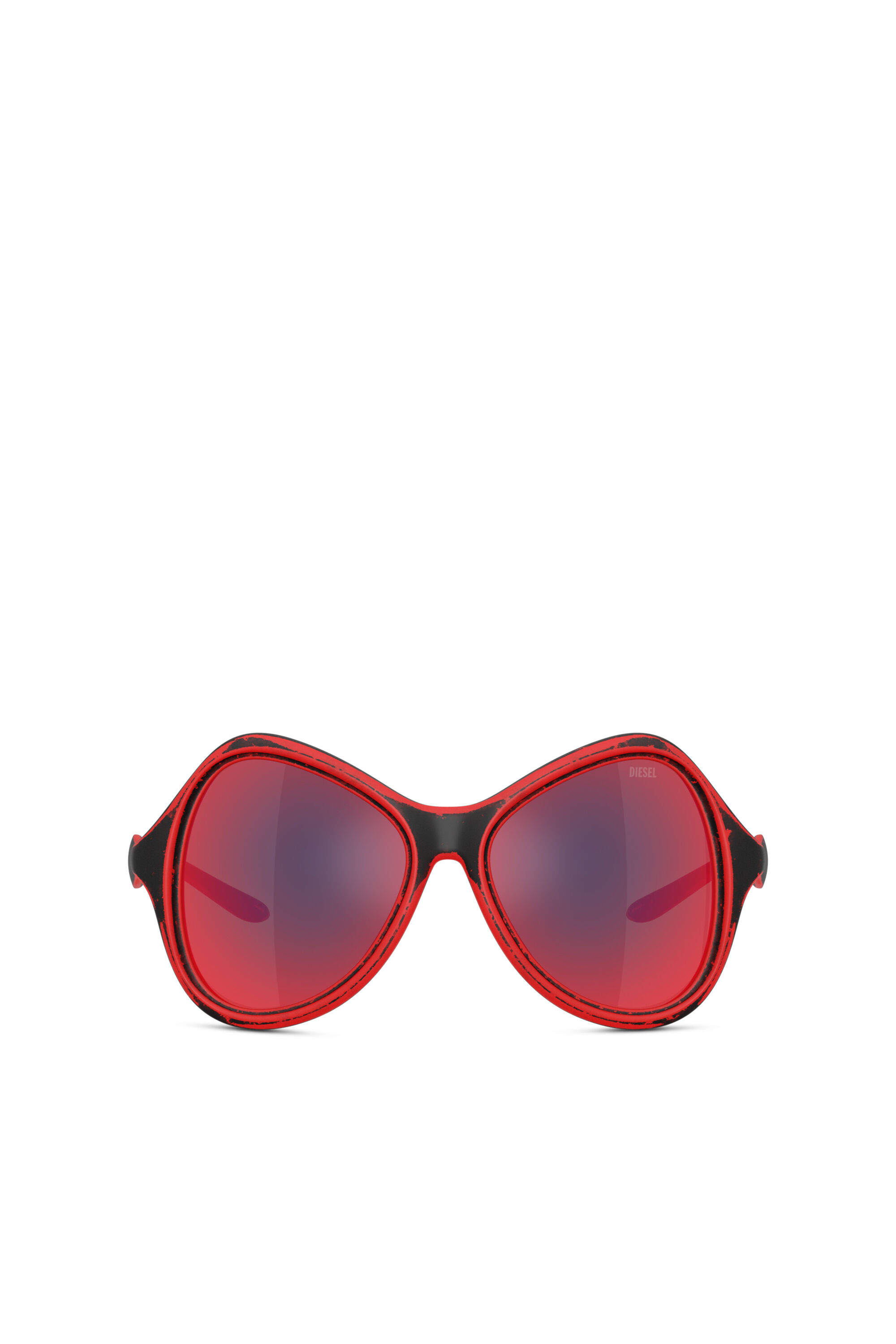 Diesel - 0DL3010U, Unisex's Cat-eye style sunglasses in Black/Red - 1