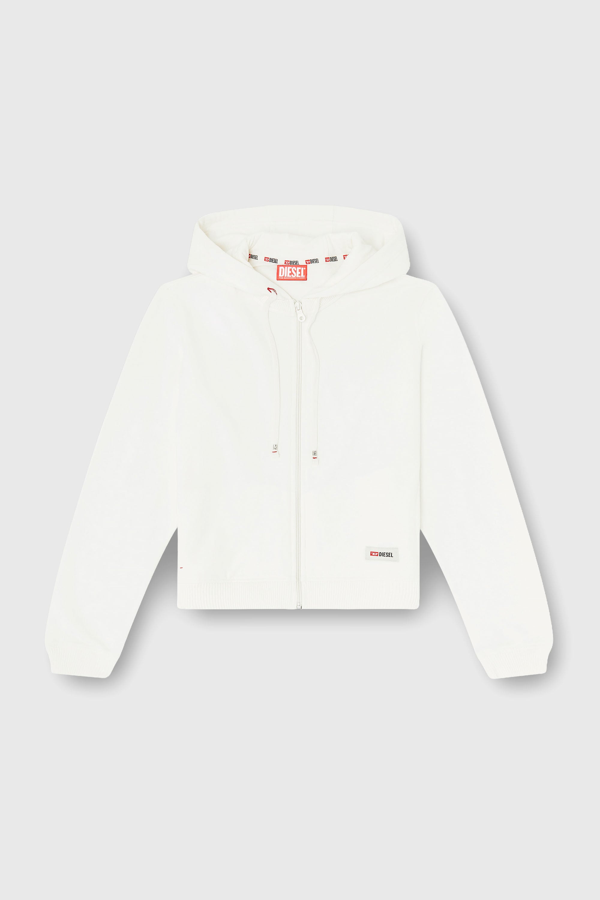 Diesel - HARRIET-D-CORE, Woman's Hoodie in peached cotton blend in White - 2