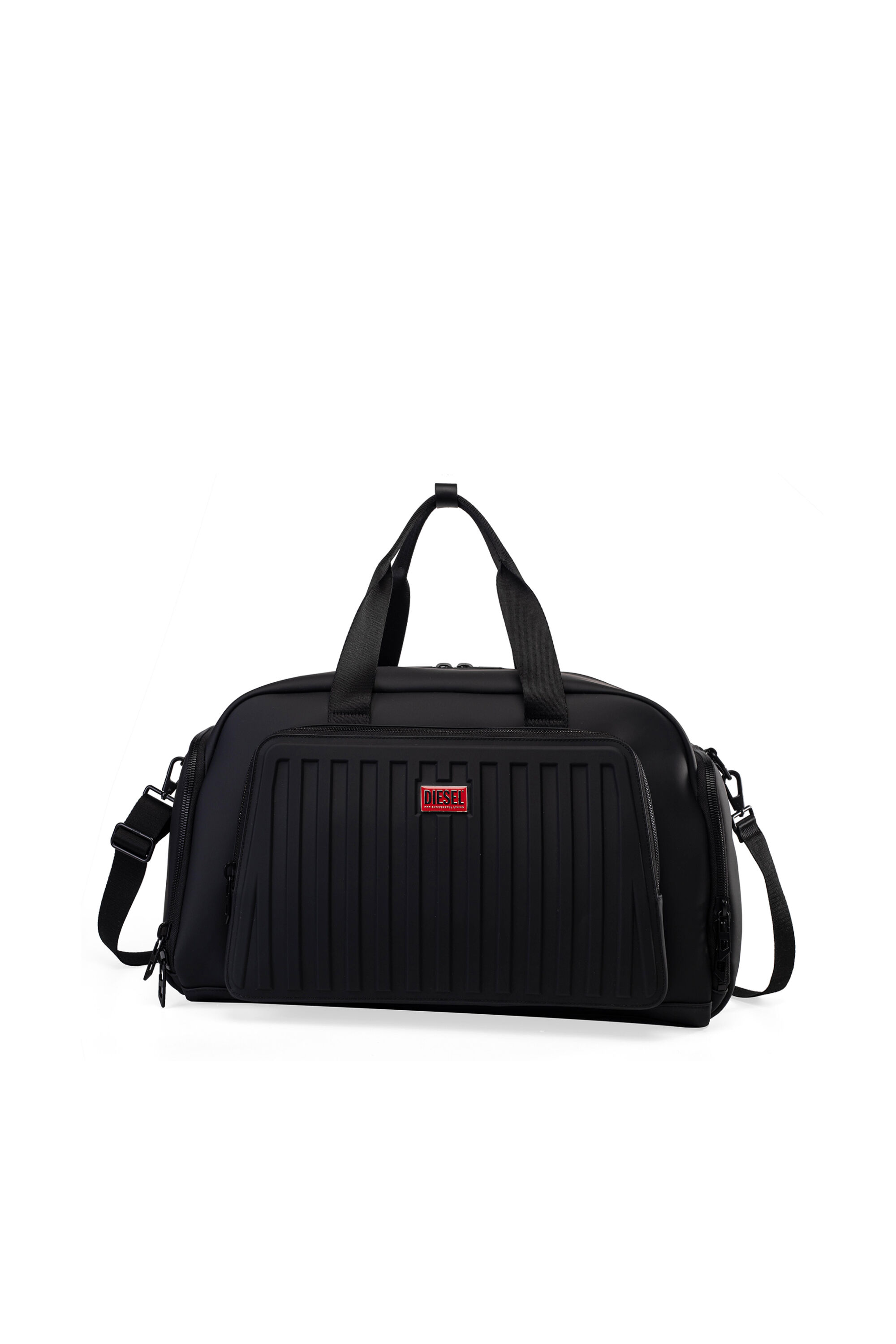 Diesel - DIESEL ALUMINUM DUFFLE- DSB004, Unisex's Pratical business duffle bag in Black - 1