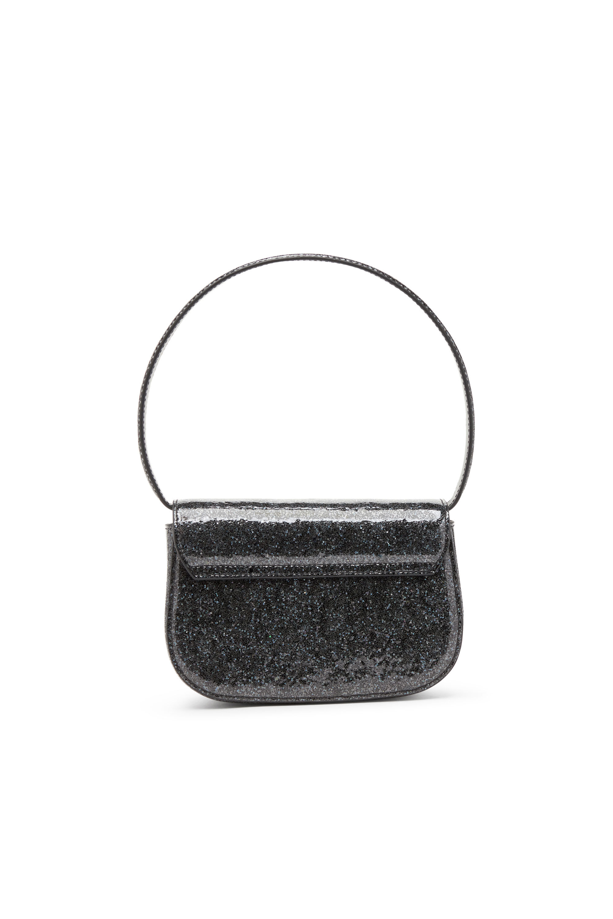 Diesel - 1DR, Woman's 1DR-Iconic shoulder bag with macro glitter in Black - 3