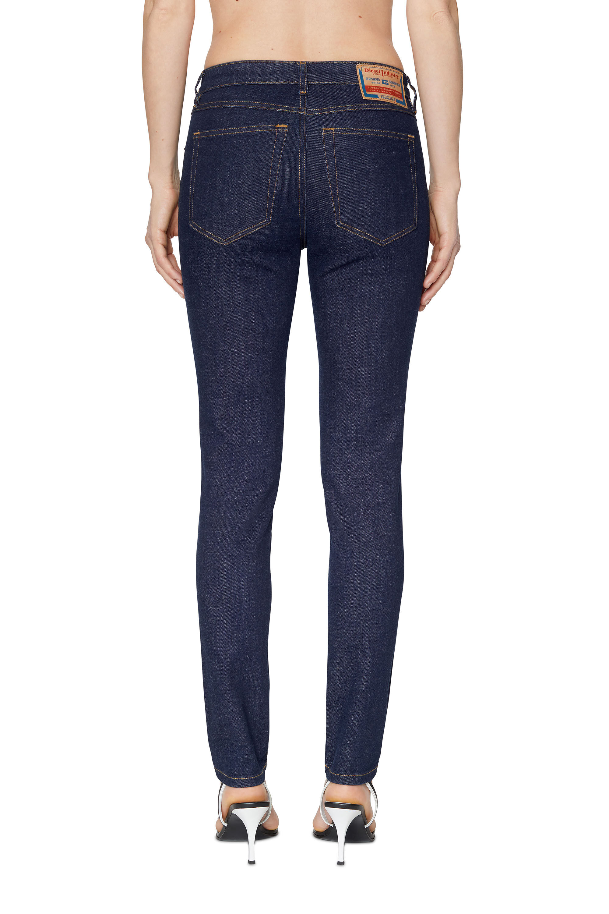 Diesel - 2015 Babhila Z9C17 Skinny Jeans, Dark Blue - Image 4