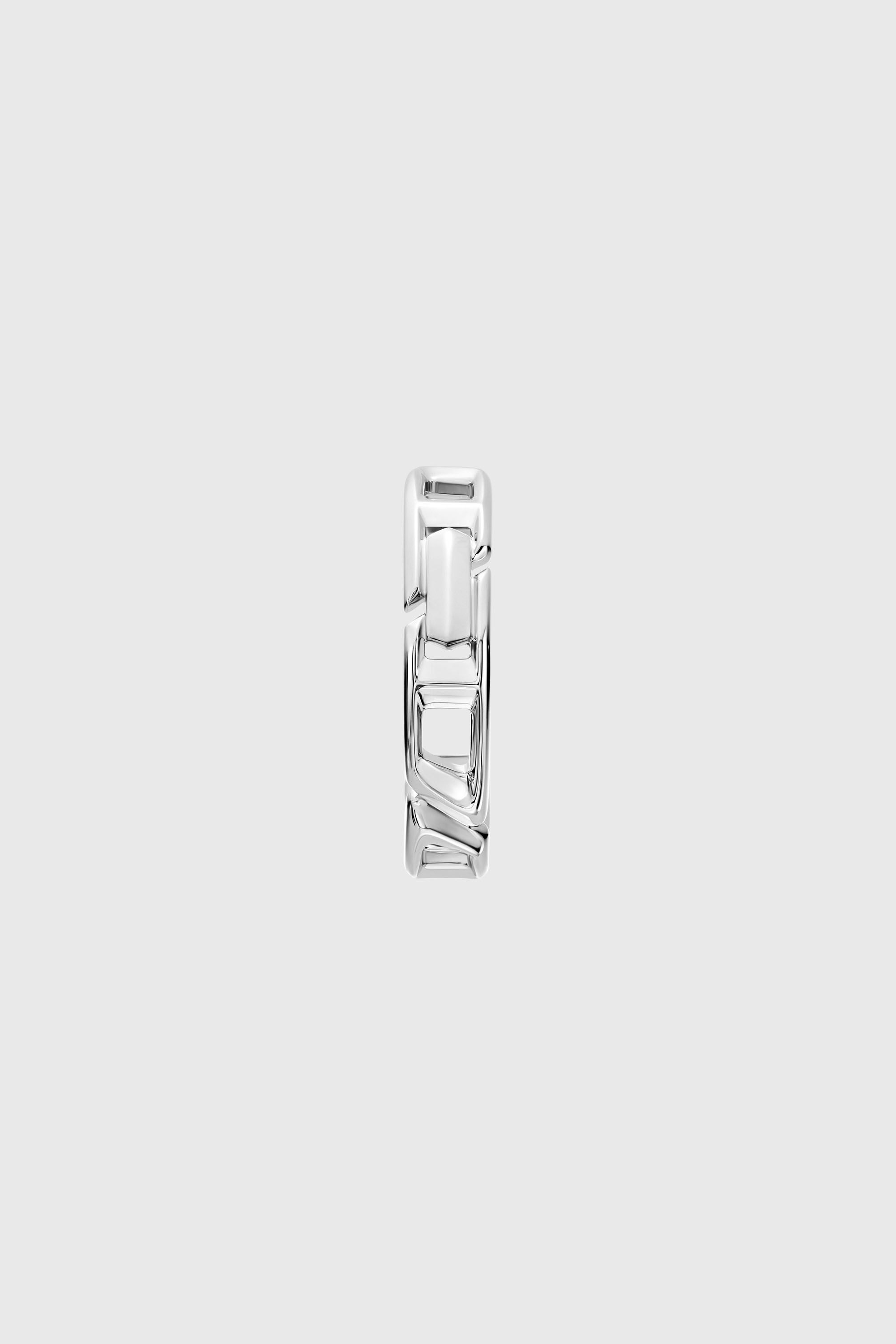 Diesel - DL1361040 STERLING SILVER JEWEL, Unisex's Sterling silver hoop earring in Silver - 2