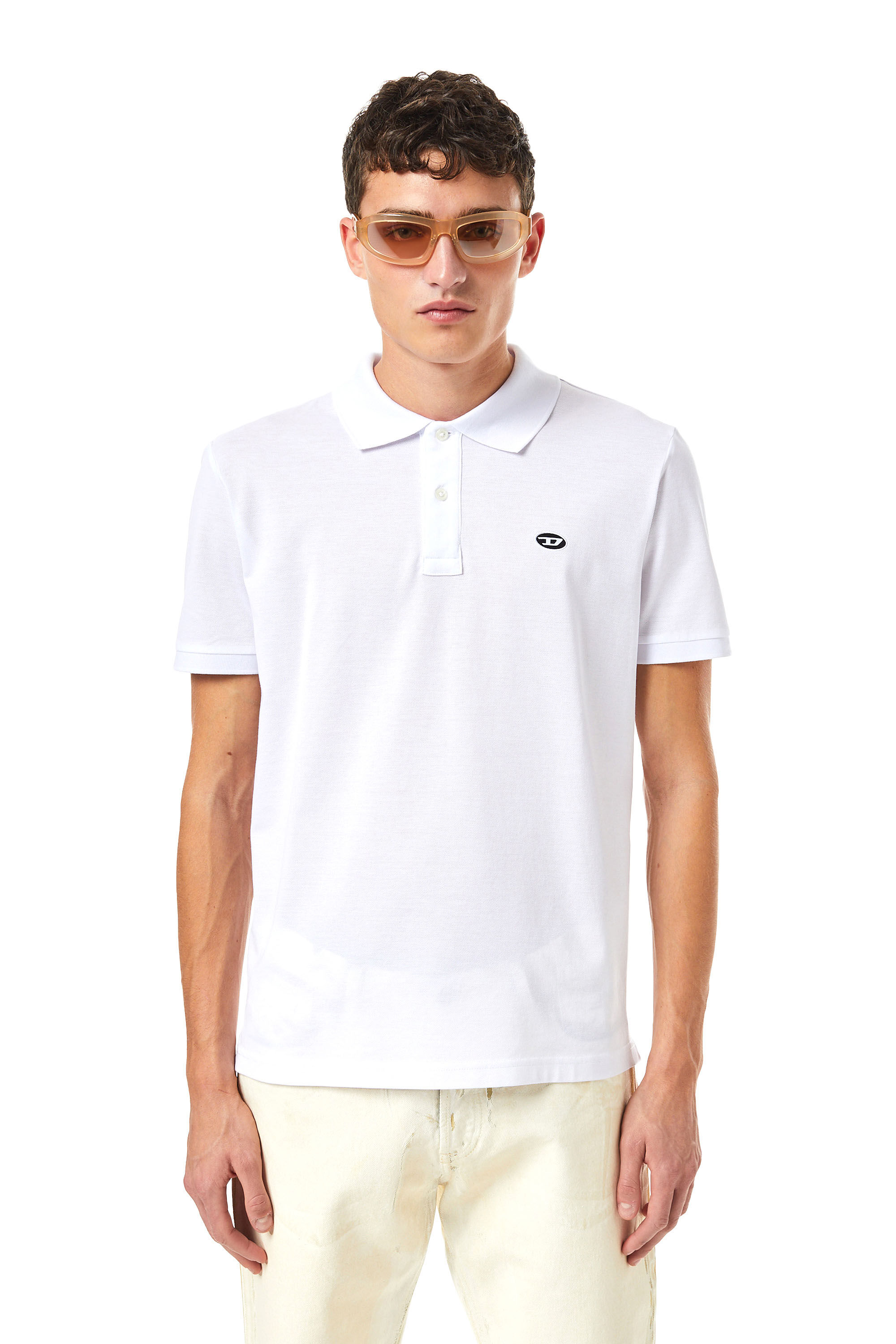 T SMITH DOVAL PJ Man Polo shirt with oval D patch Diesel
