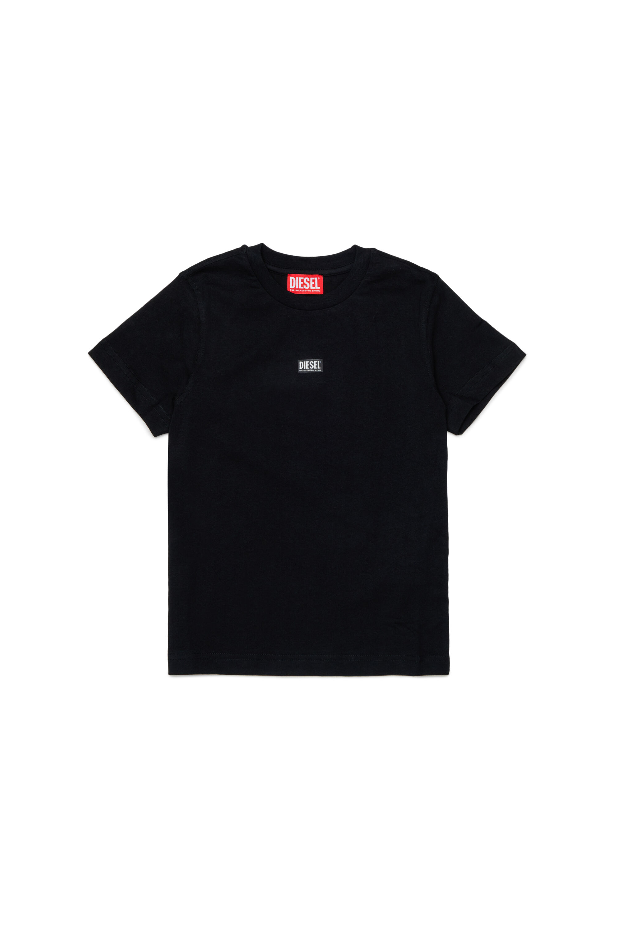 Diesel - TJUSTR7, Man's Cotton T-shirt with small Biscotto logo in Black - 1