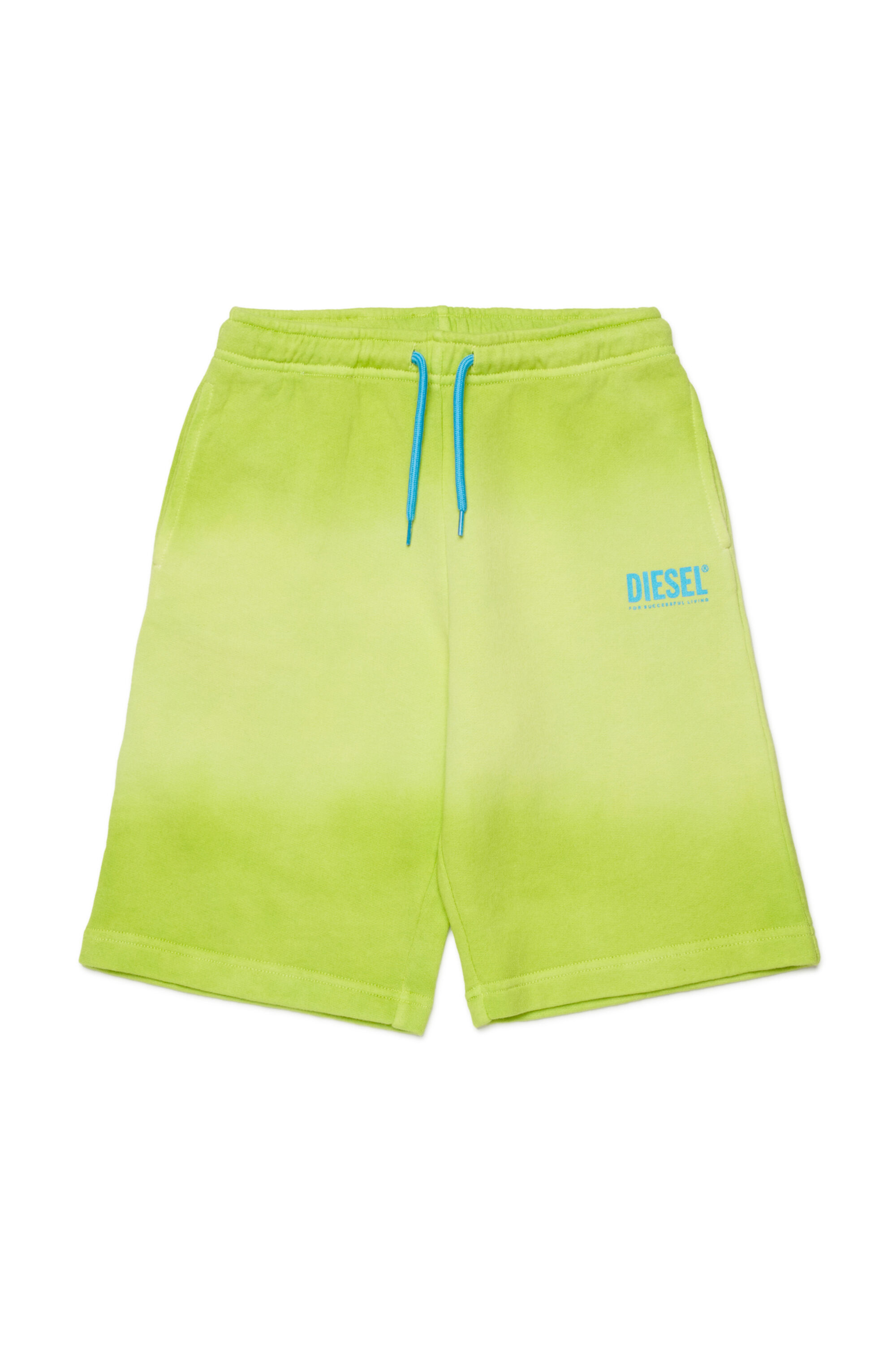 Diesel - PSHADE, Man's Cotton shorts with gradient wash in Green - 1