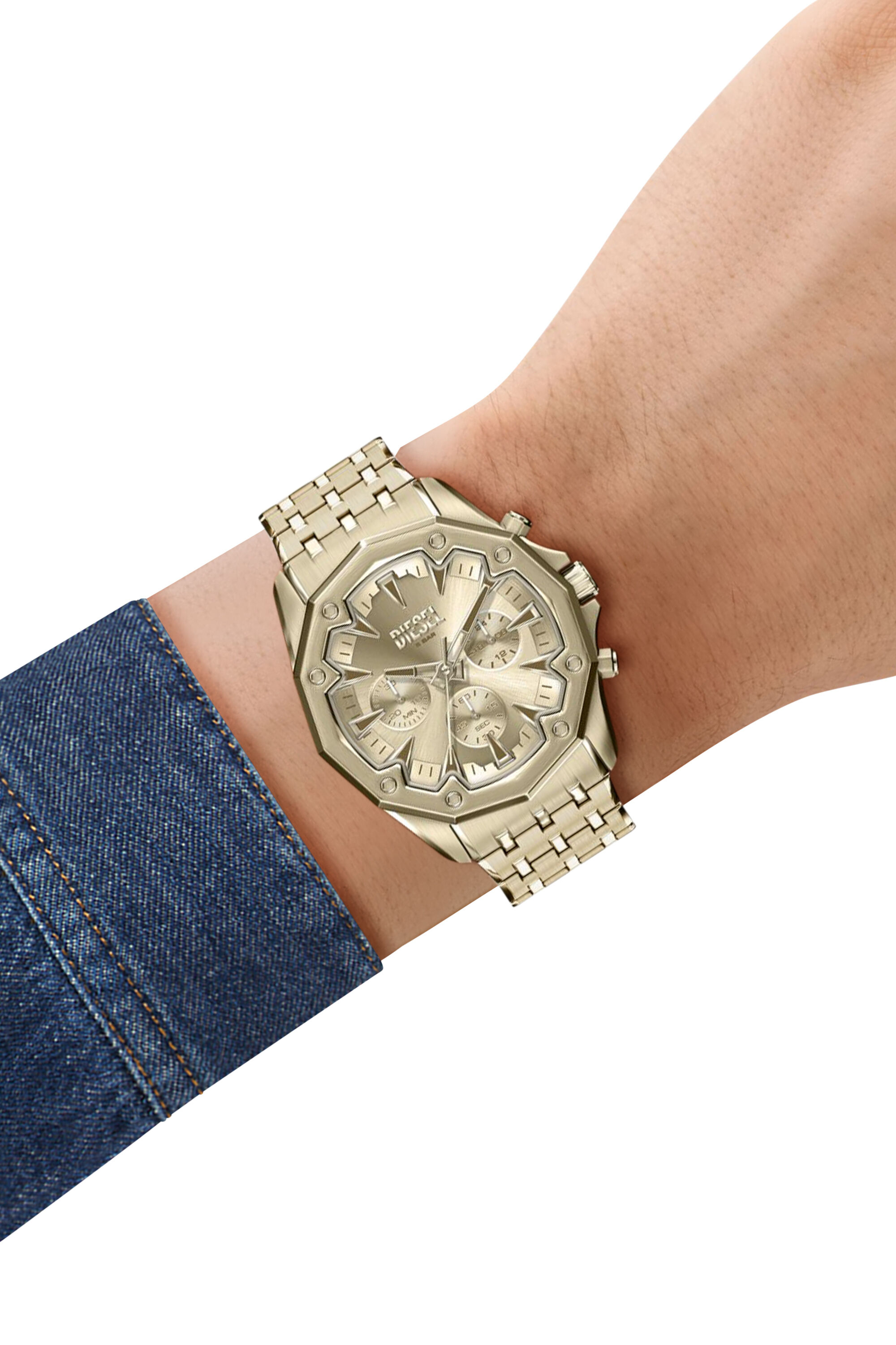 Diesel - DZ4707 WATCH, Man's Stinger Gold-Tone Stainless Steel Watch in Gold - 8