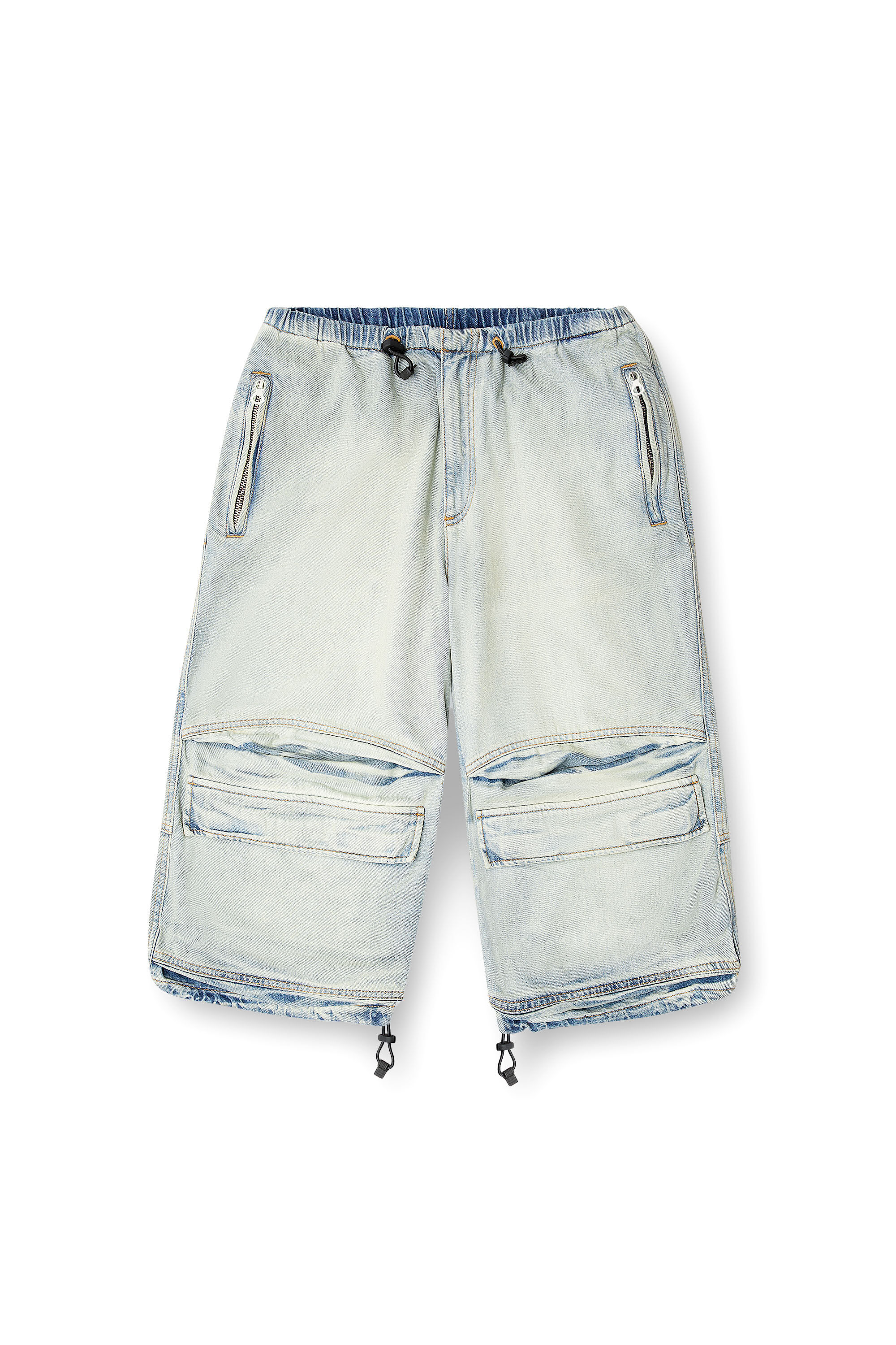 Diesel - D-DAYETZ-SHORT-S, Unisex's Shorts in light bicolour denim in Light Blue - 2