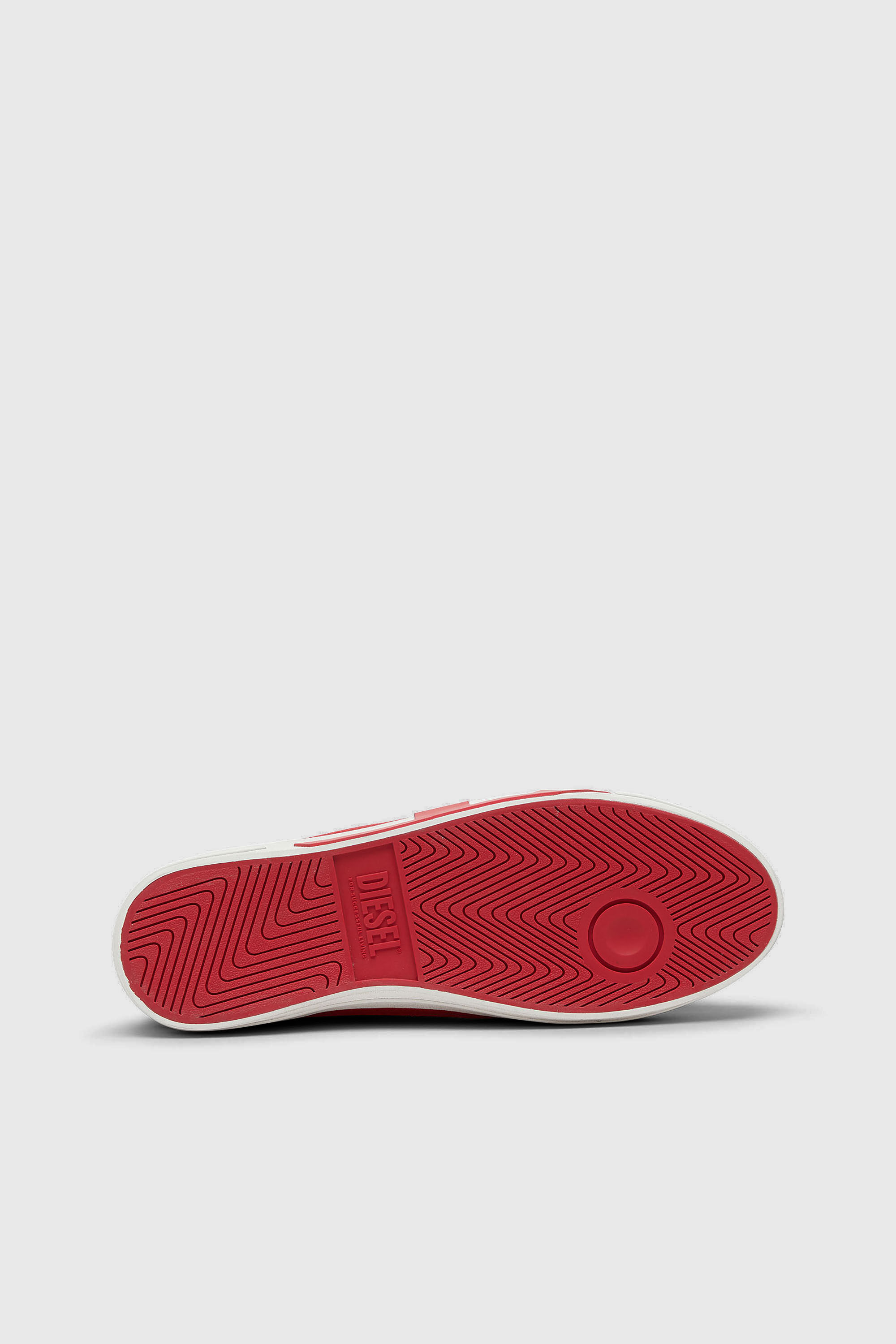 Diesel - S-D-VERSE MID II, Man's S-D-Verse Vulcanized shoes with D logo in Black/Red - 5