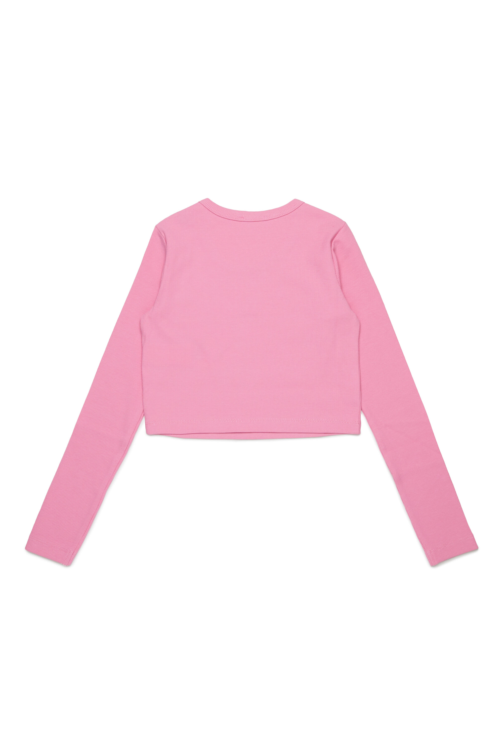Diesel - TBALLETD, Woman's Cotton T-shirt with contrasting logo in Pink - 2