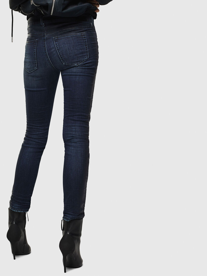D-Ollies JoggJeans 069JY Woman: Slim Dark blue Jeans | Diesel