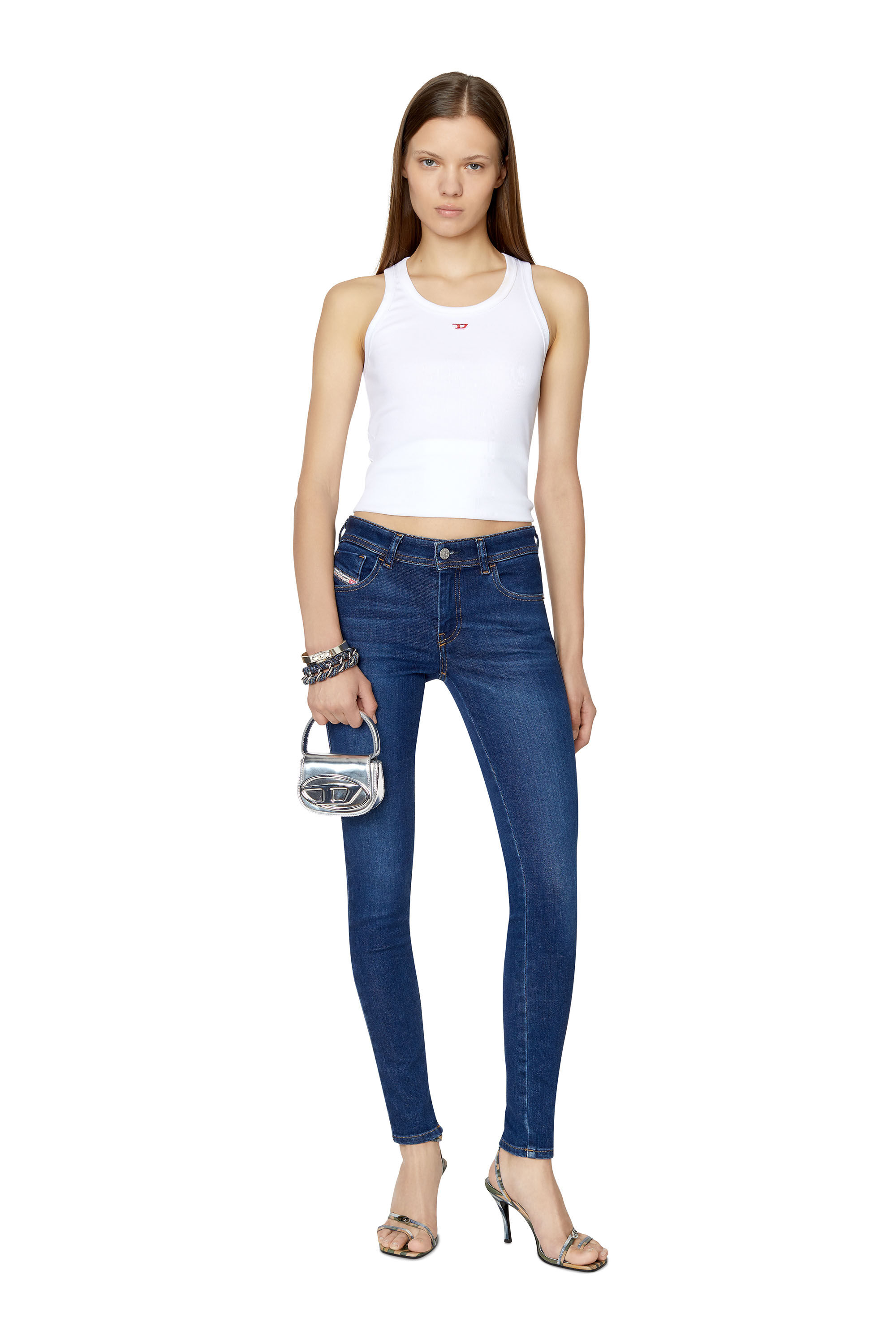 Diesel - Super skinny Jeans 2018 Slandy-Low 09C19, Dark Blue - Image 1