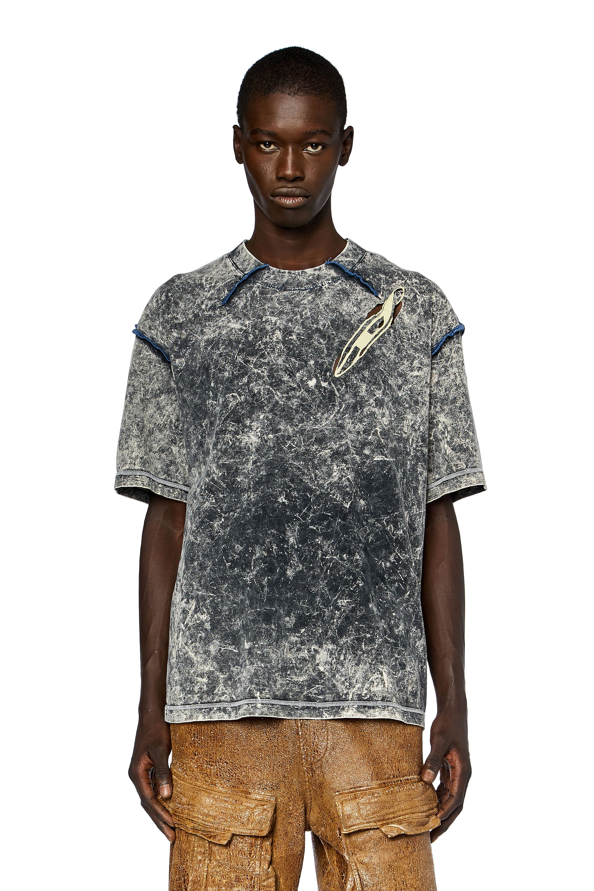 Diesel - T-WASHVOLKK, Black - Image 3
