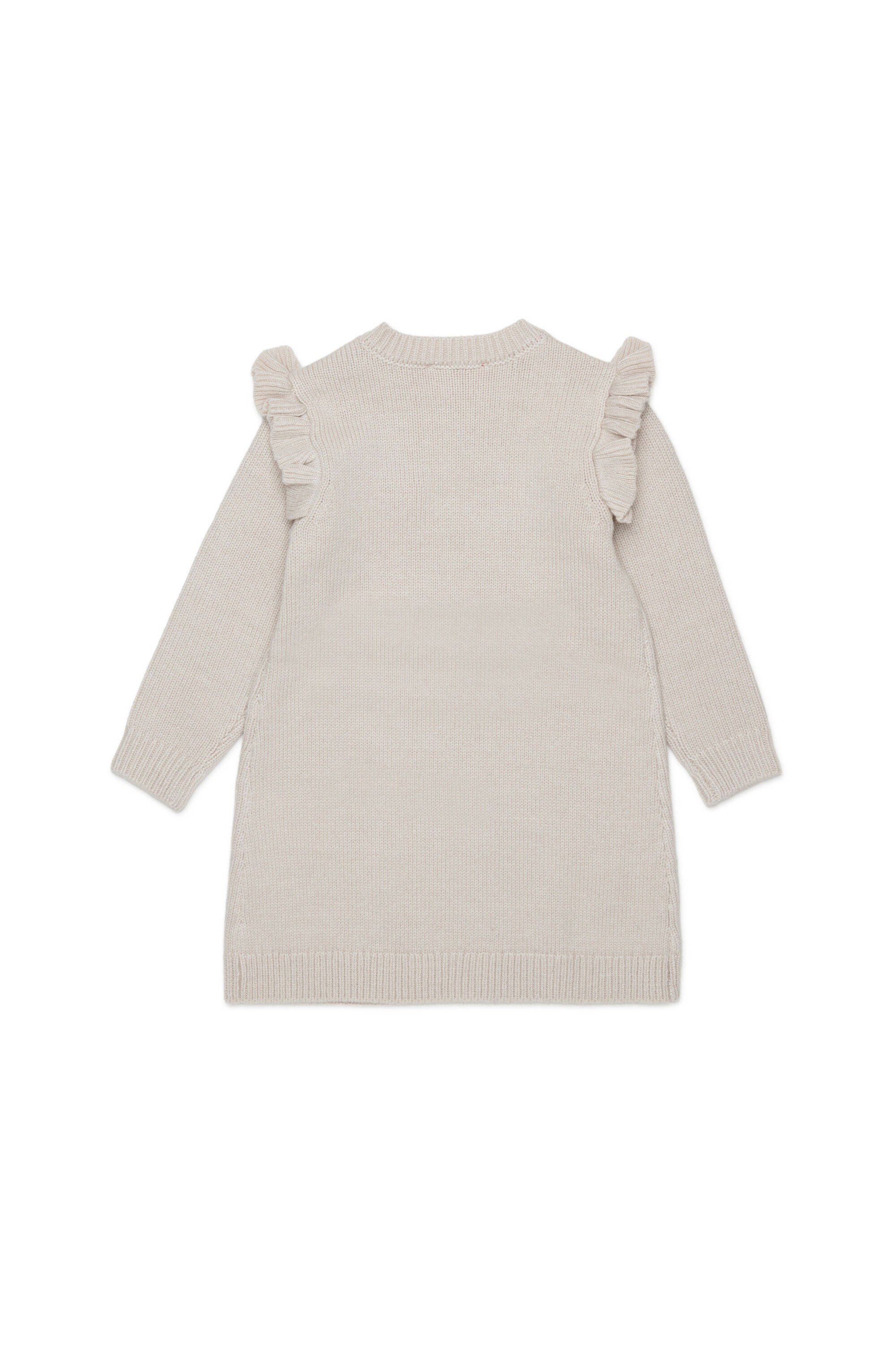 Diesel - DSCALOB, Woman's Cashmere-enriched ruffled sweater dress in White - 2