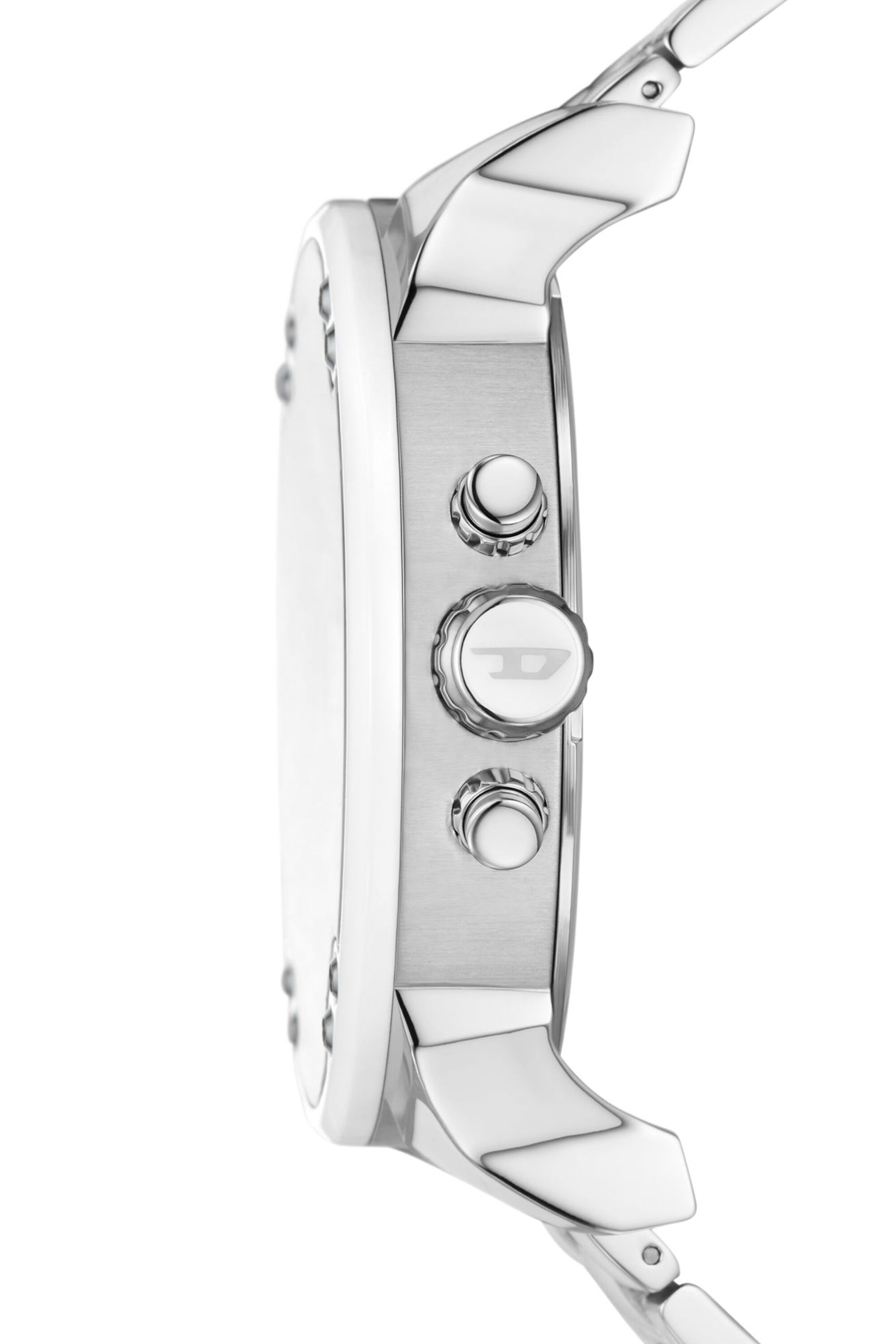 Men s Mr. Daddy 2.0 white and stainless steel watch DZ7481 Diesel