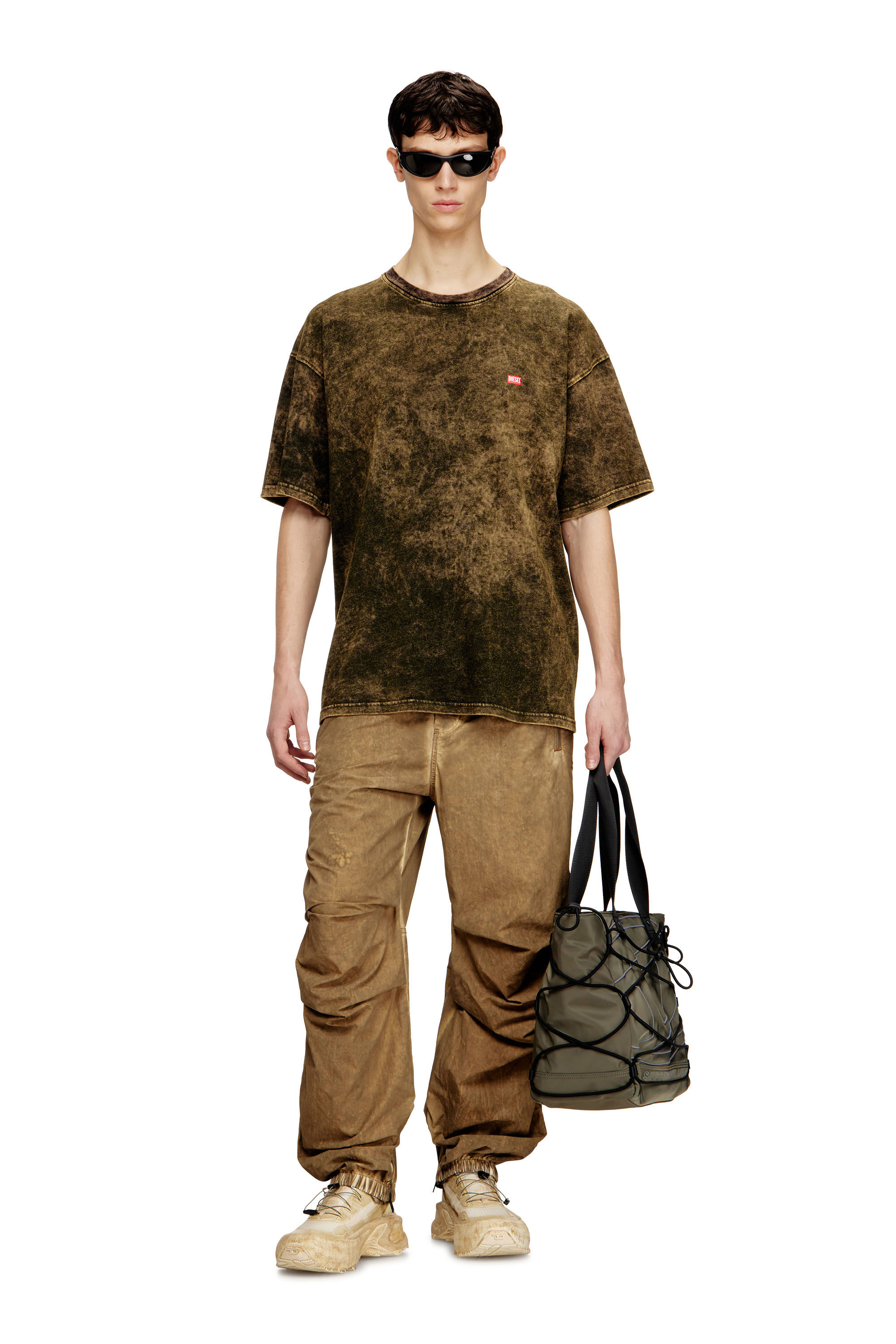 Diesel - T-BOXT-T4, Man's Jersey t-shirt with logo in Military Green - 1