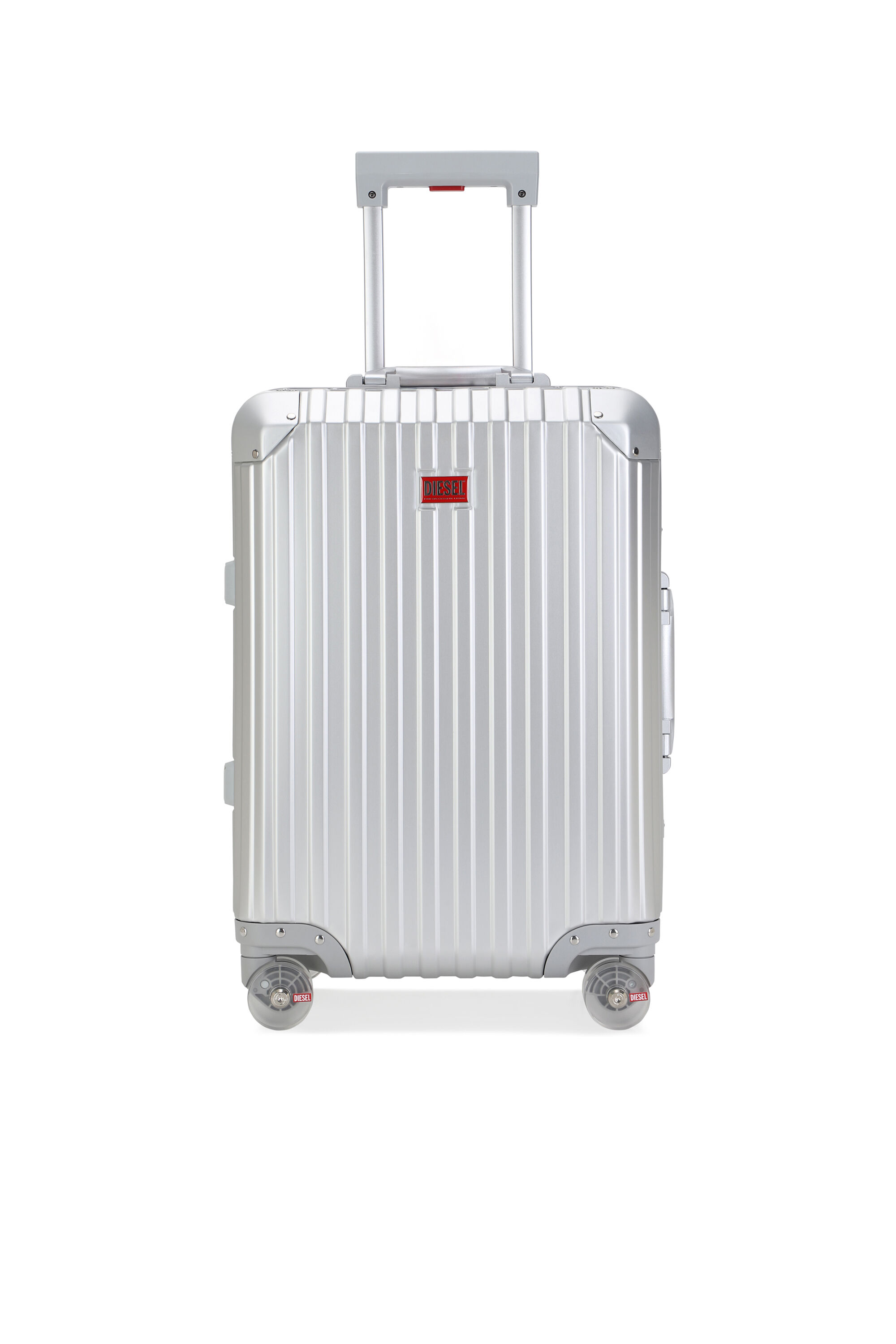 Diesel - DIESEL ALUMINUM TROLLEY- DSL002, Unisex's Aluminum suitcase size S in Silver - 1
