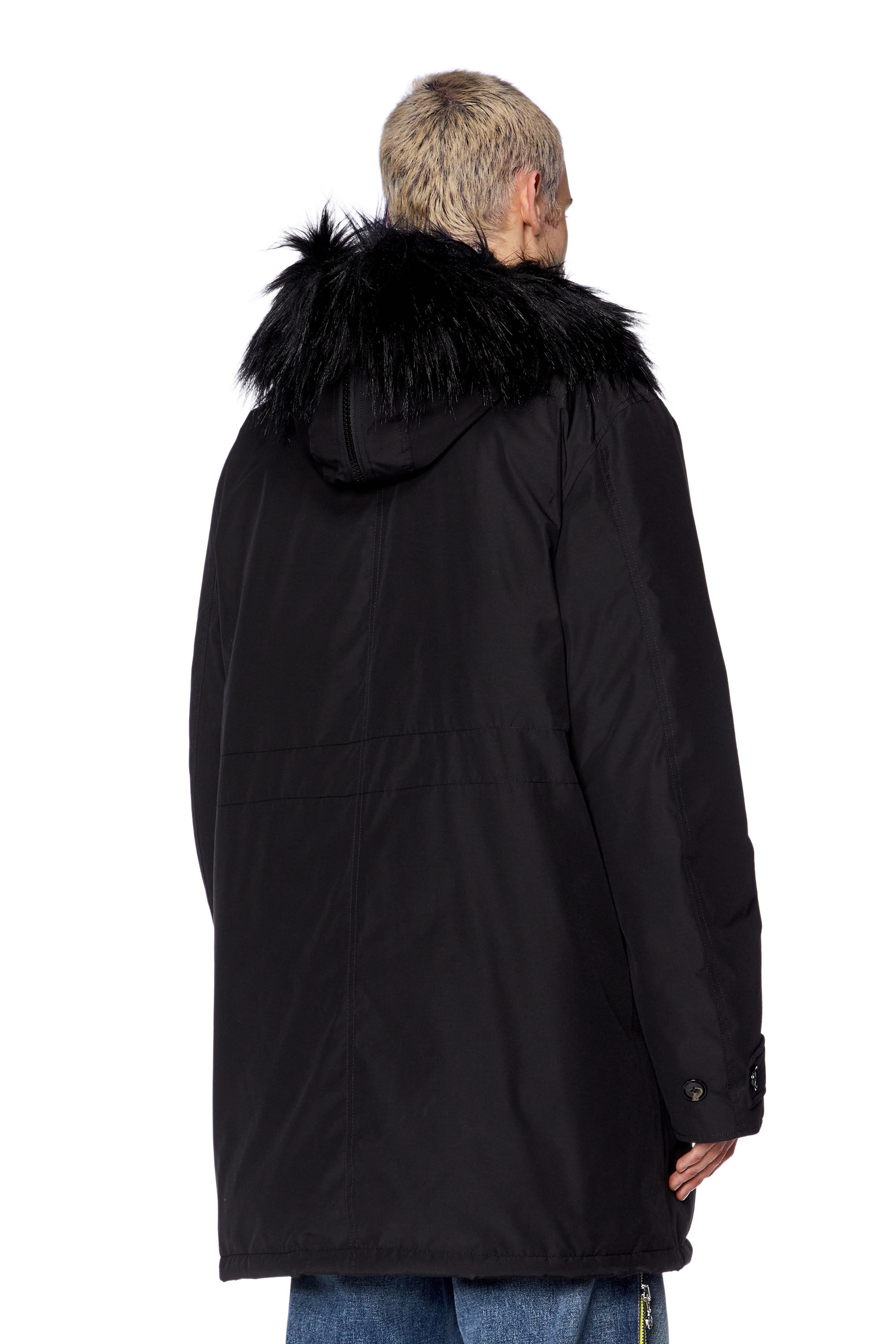 Mens parka sales with fur hood