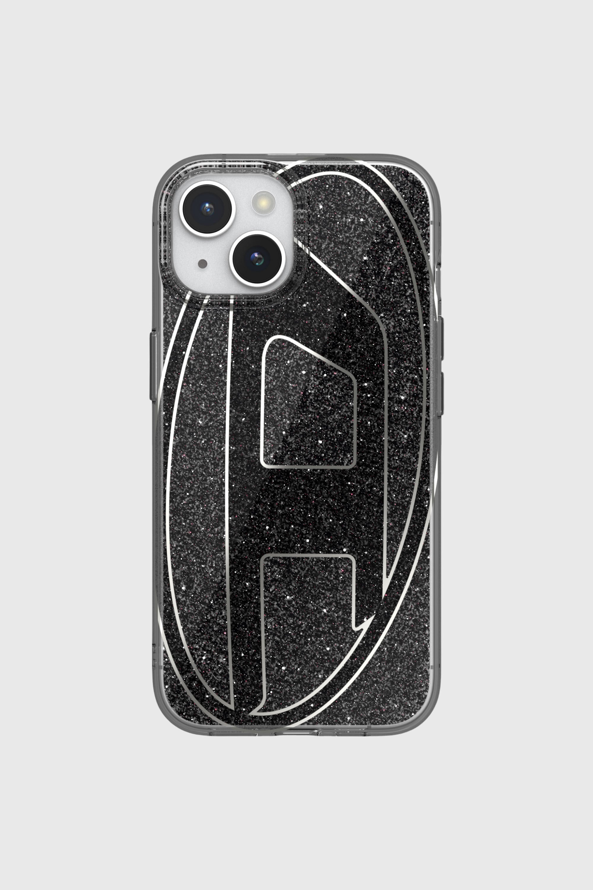 Diesel - 60023 AOP CASE, Unisex's Glitter Case for iP 15 in Black - 2
