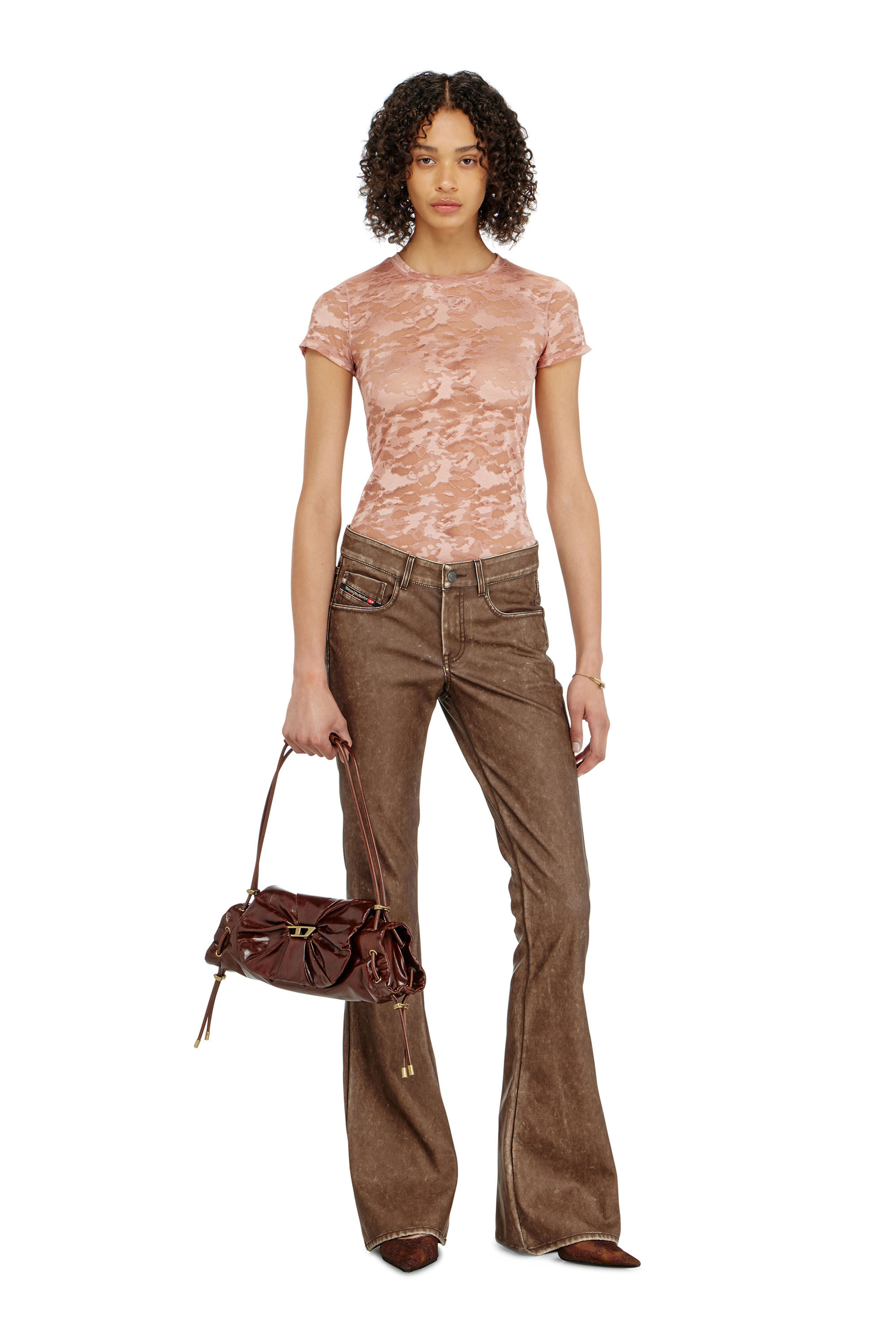 Diesel - KASIA-UTLT, Woman's Camo lace T-shirt in null - 6