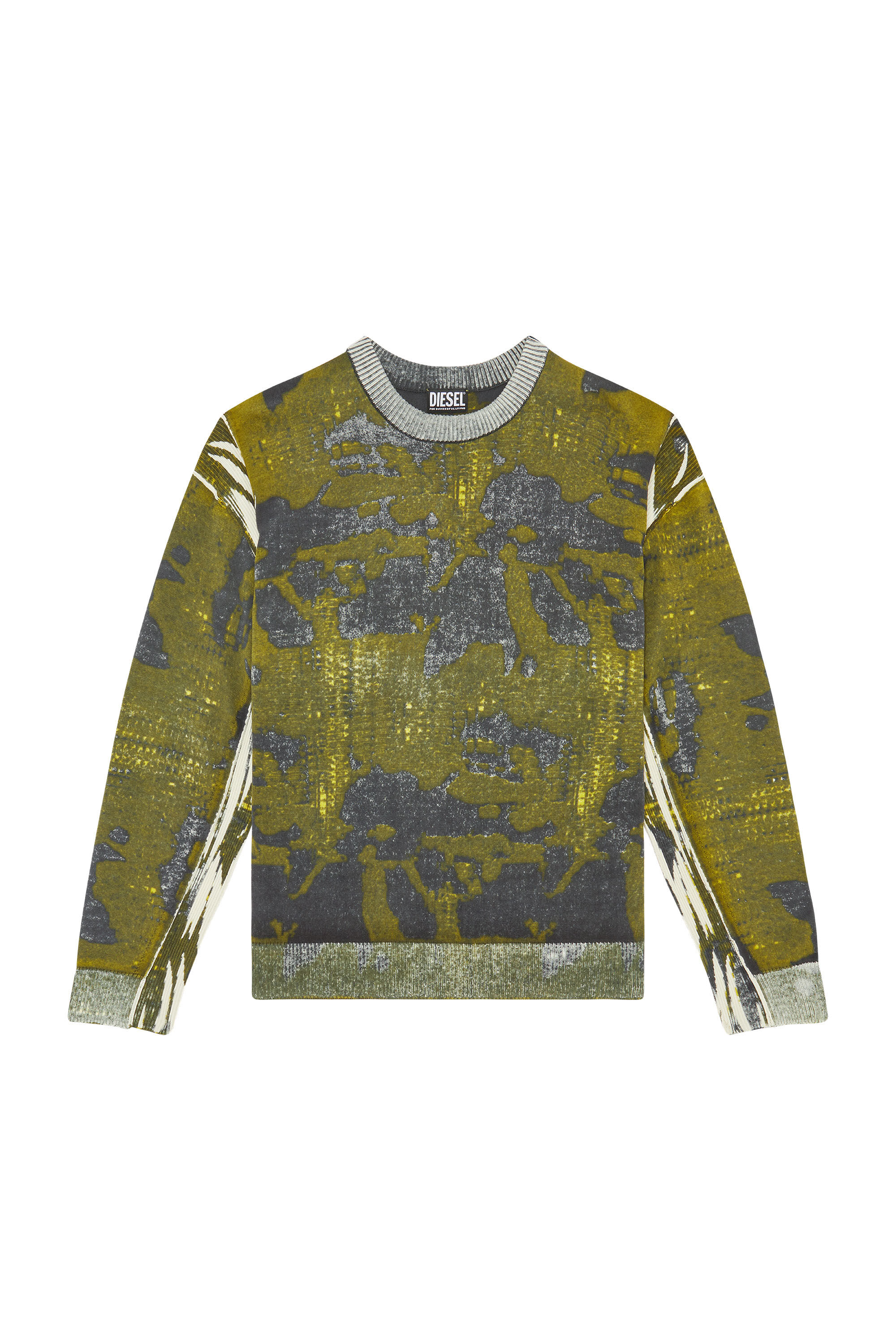 Diesel - K-LARAN, Man's Camo-print jumper in Black/Green - 2