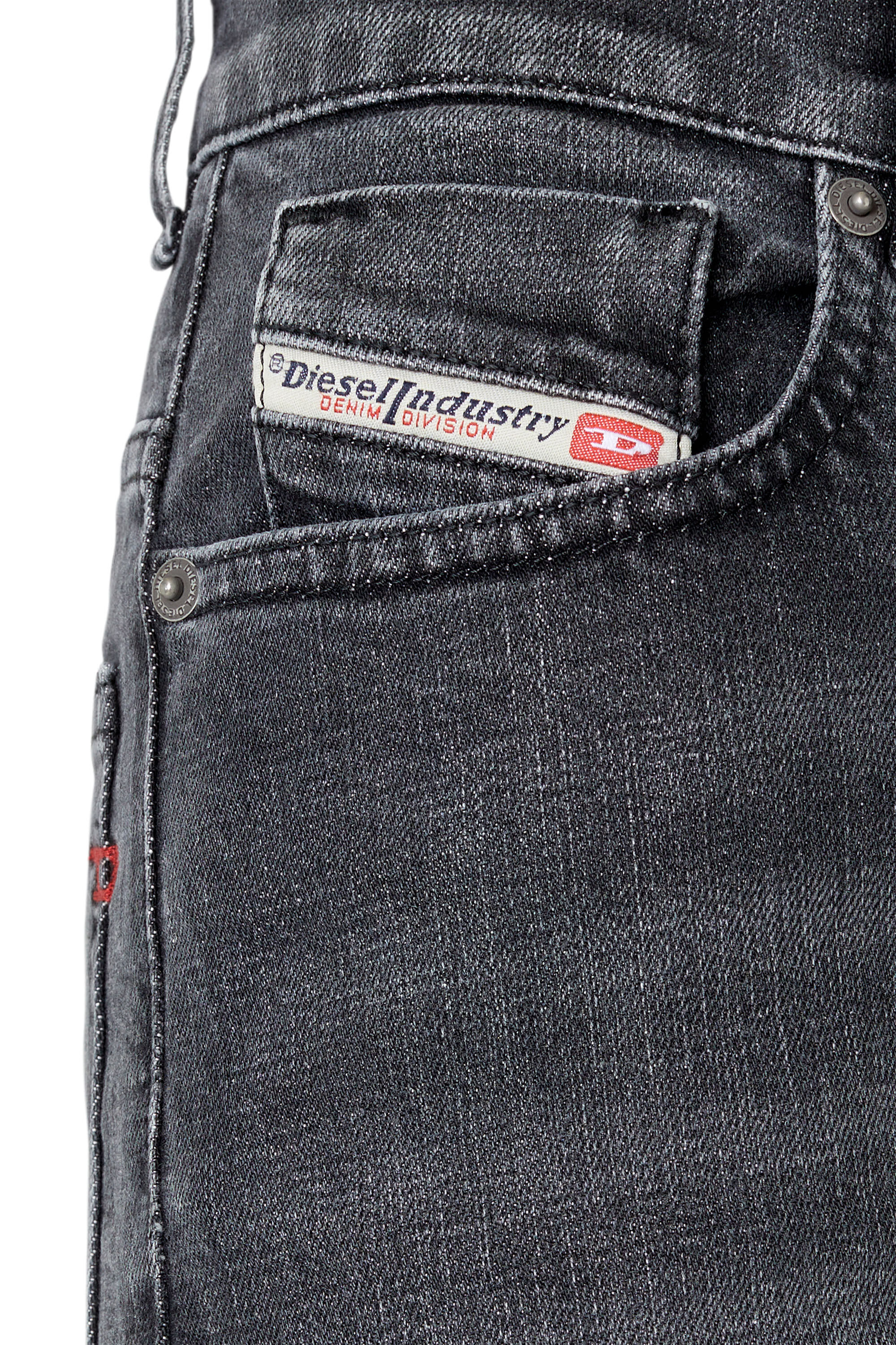 Diesel - 2000 Widee 09E35 Bootcut and Flare Jeans, Black/Dark grey - Image 6
