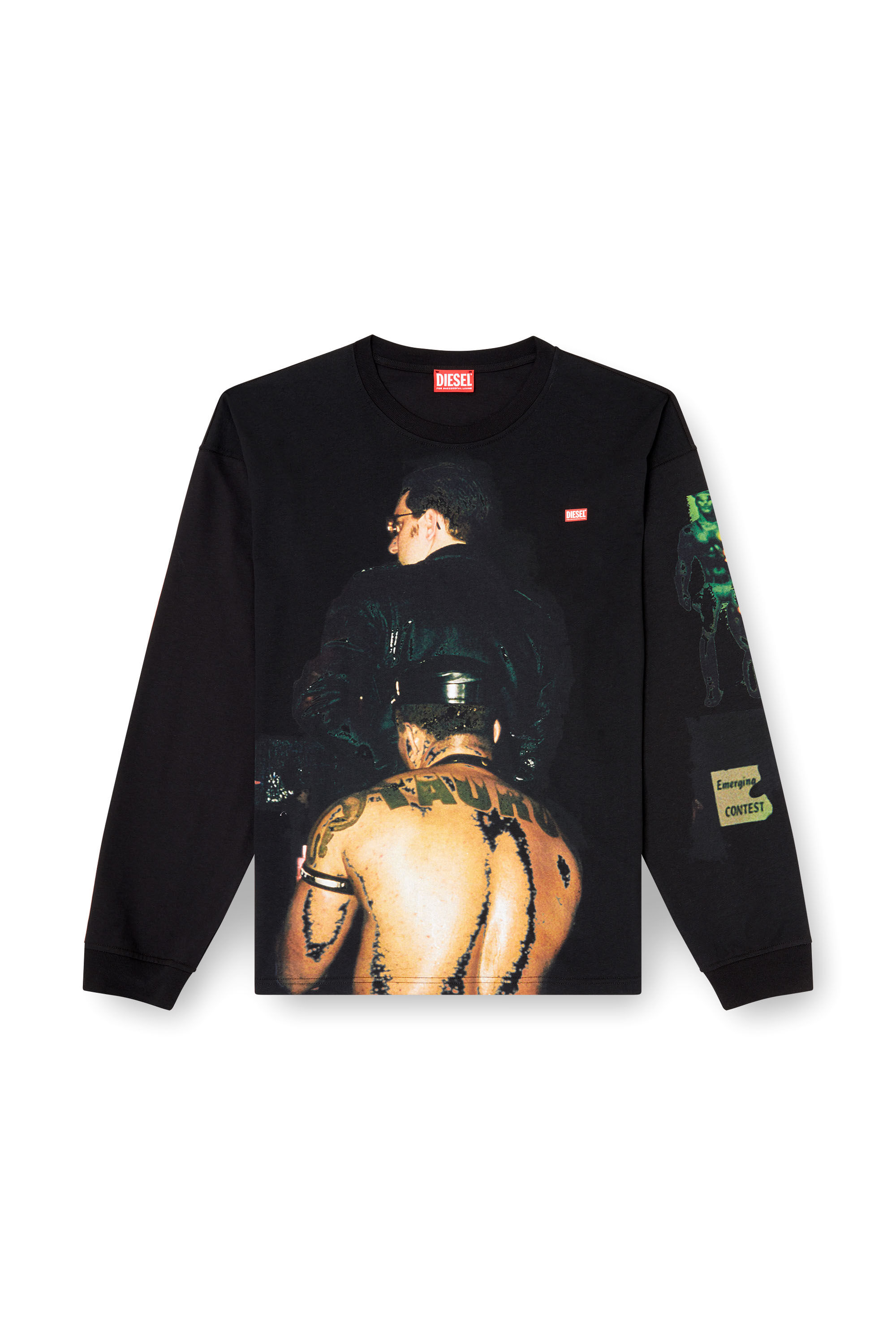 Diesel - PR-T-BOXT-LS-TOM25-1, Unisex's Long-sleeve T-shirt with graphic print in Black - 2