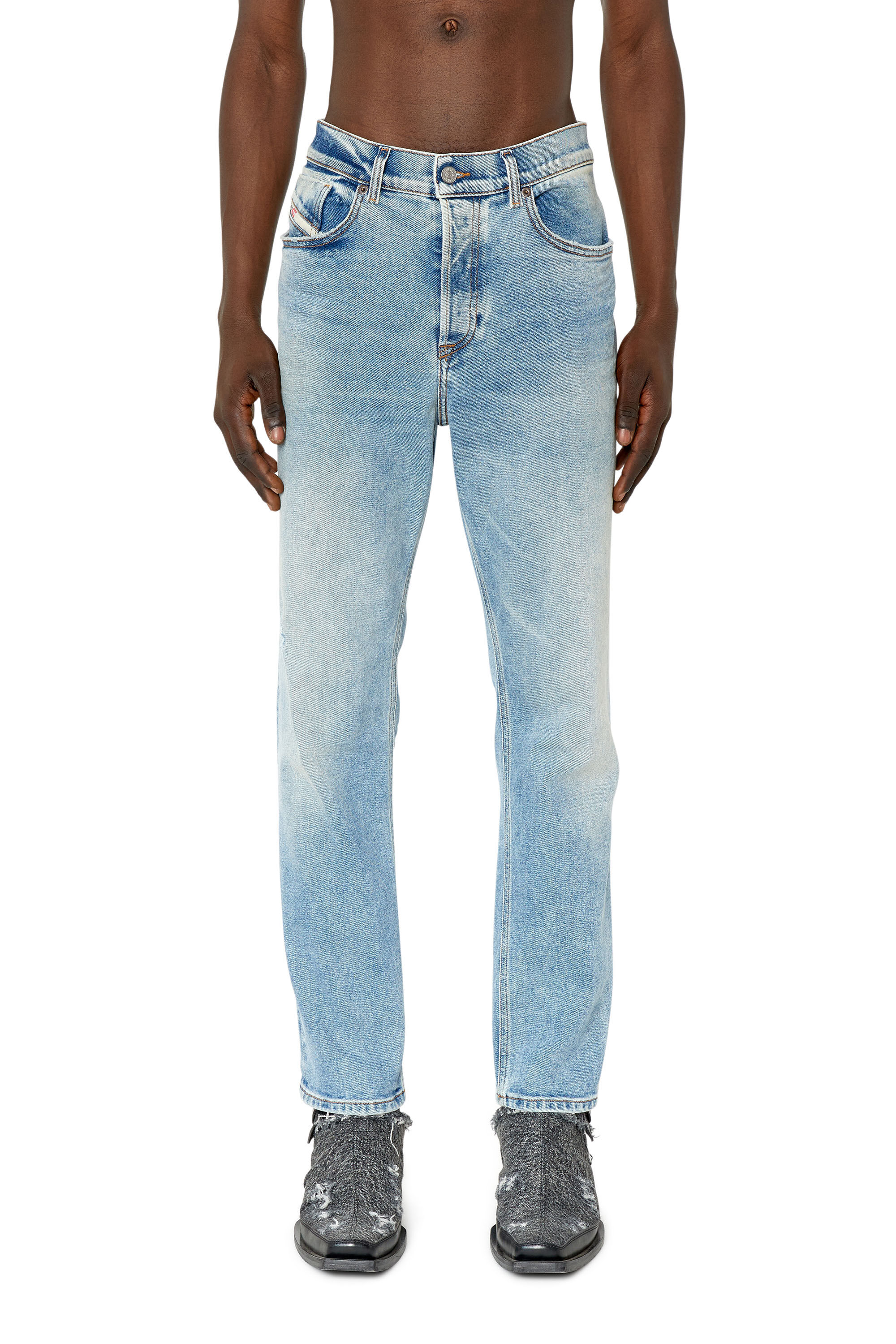 Diesel - Man's Tapered Jeans 2005 D-Fining 09E86, Light Blue - 3