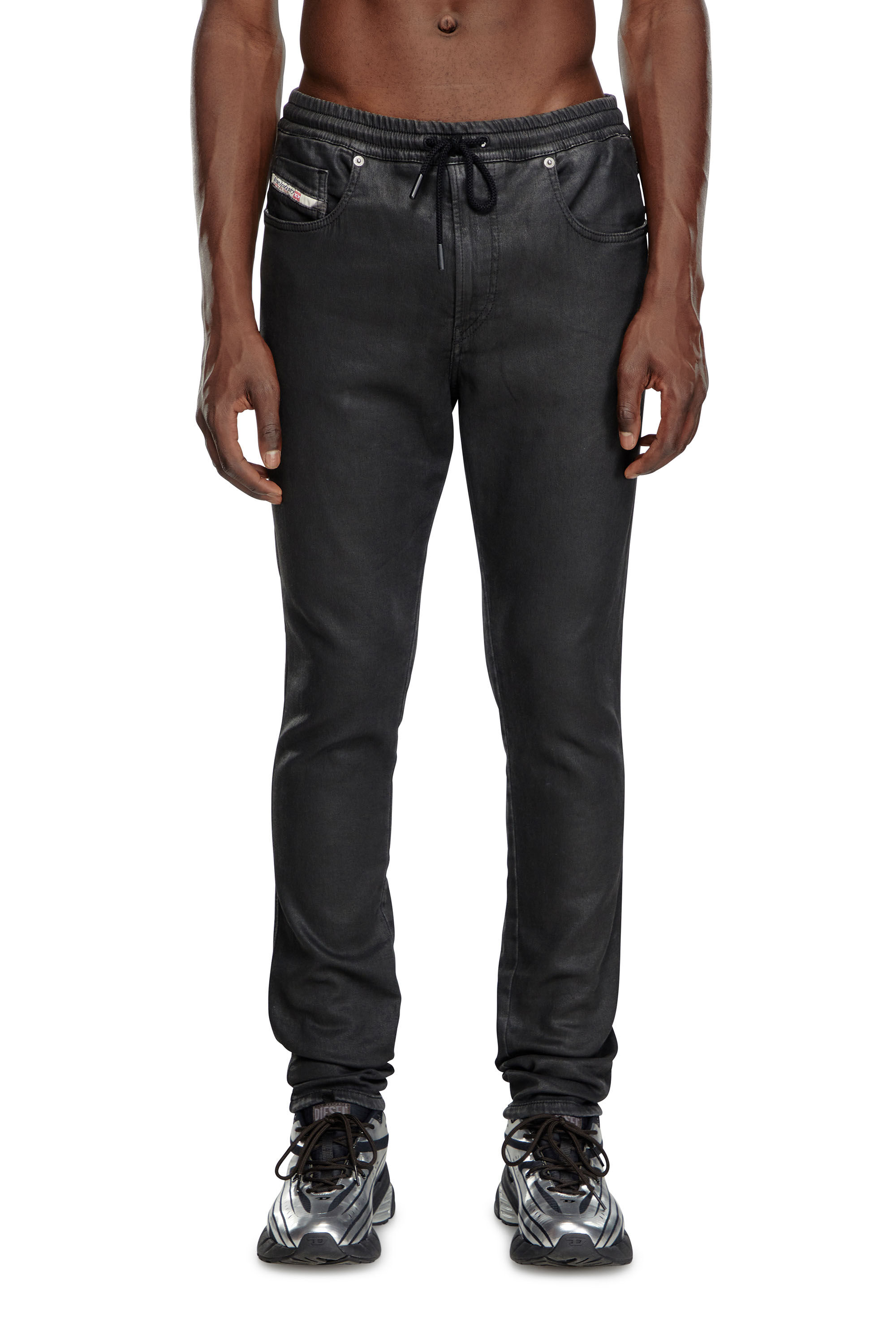 Diesel - Man Slim 2060 D-Strukt Joggjeans® 068LP, Black/Dark grey - Image 3