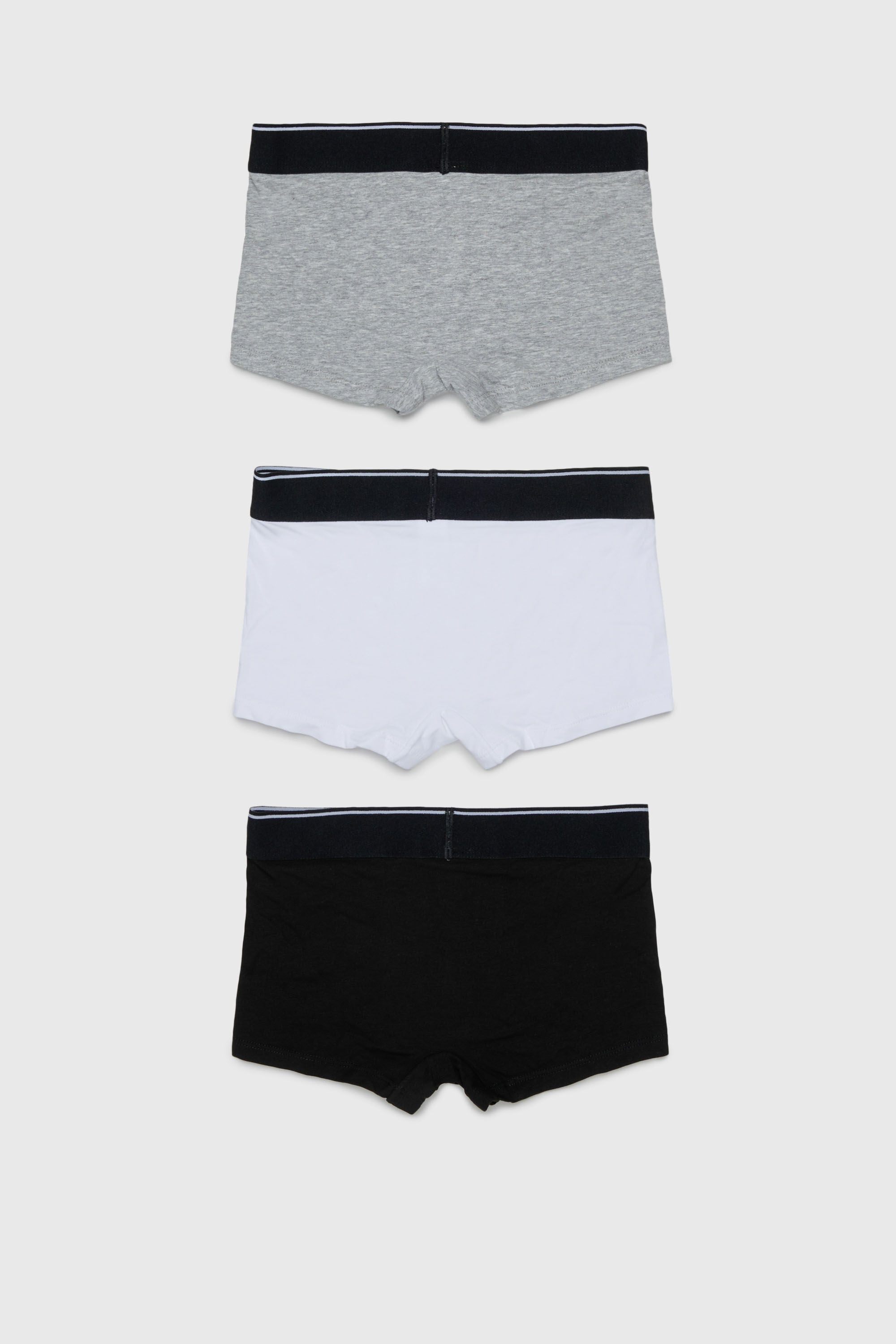 Diesel - UM-UGINTRIPACK-DD, Man's 3-pack boxer briefs in stretch cotton in Black/Grey - 2