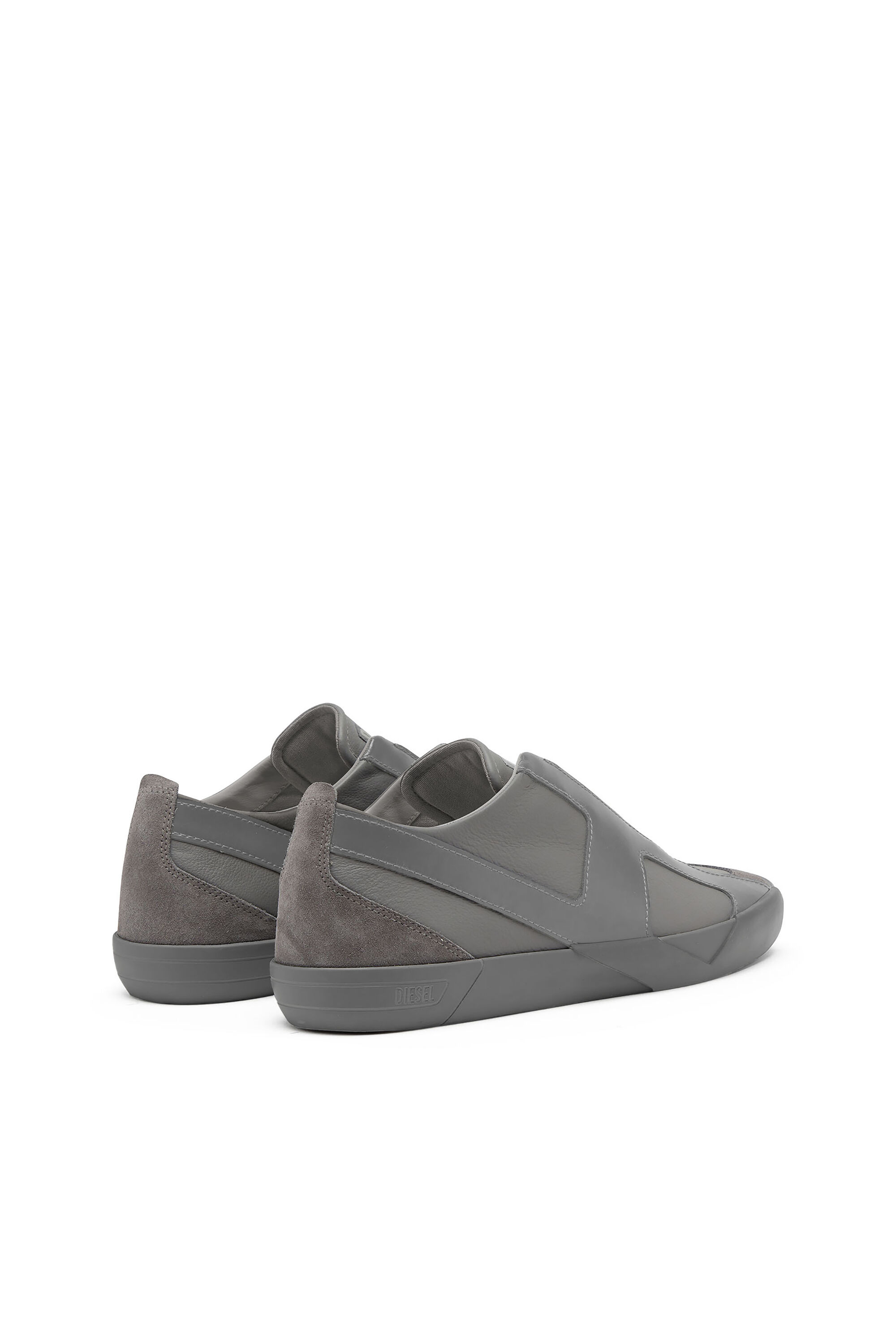 Diesel - S-SLANTE-D LOW, Man's S-Slante-D-Sneakers in suede and leather with D logo in Grey - 3