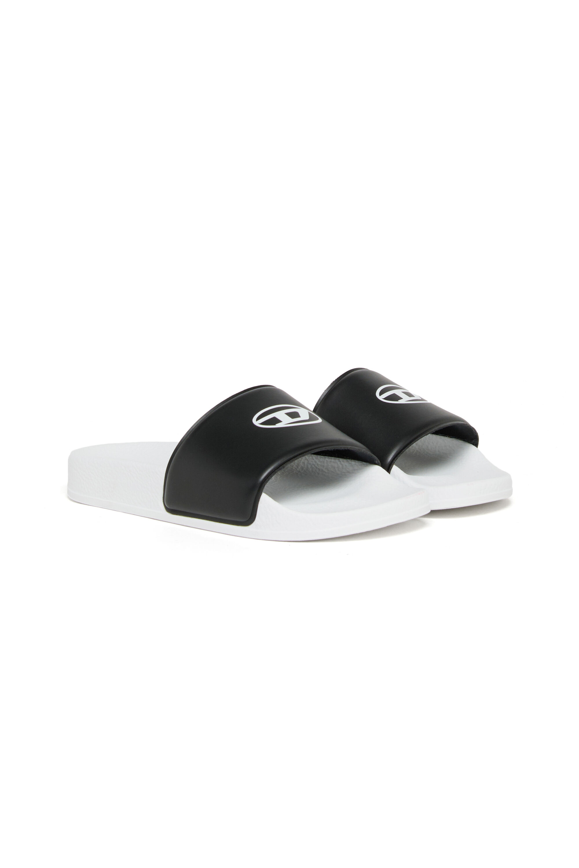 Diesel - SA-BWOVALF, Unisex's SA-BWOVALF-Slides with Oval D logo in White - 2