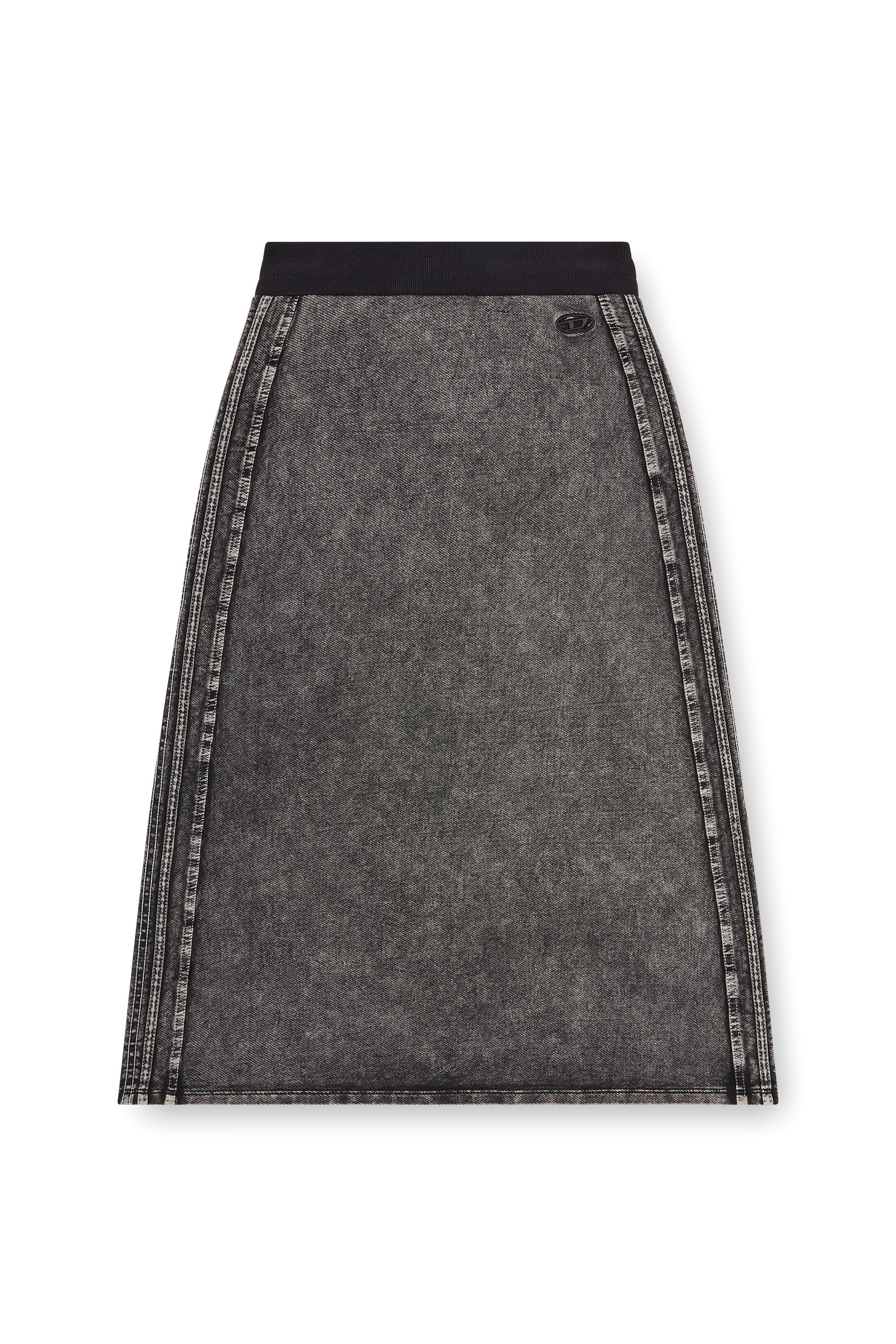 Diesel - O-ERMY, Woman's Fleece cotton skirt with side bands in null - 2