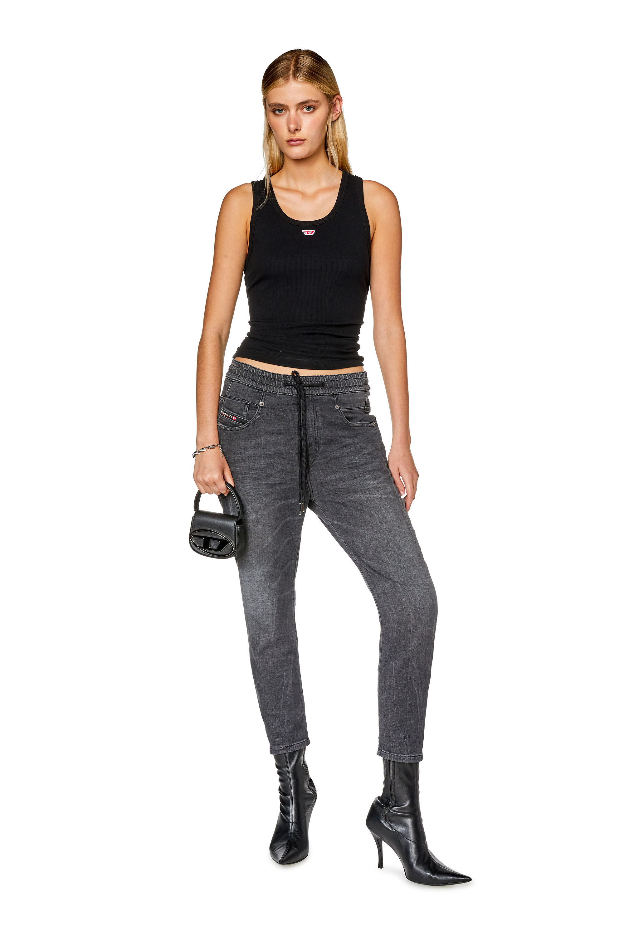 Diesel - Boyfriend 2041 D-Fayza Joggjeans® 068FS, Black/Dark grey - Image 1