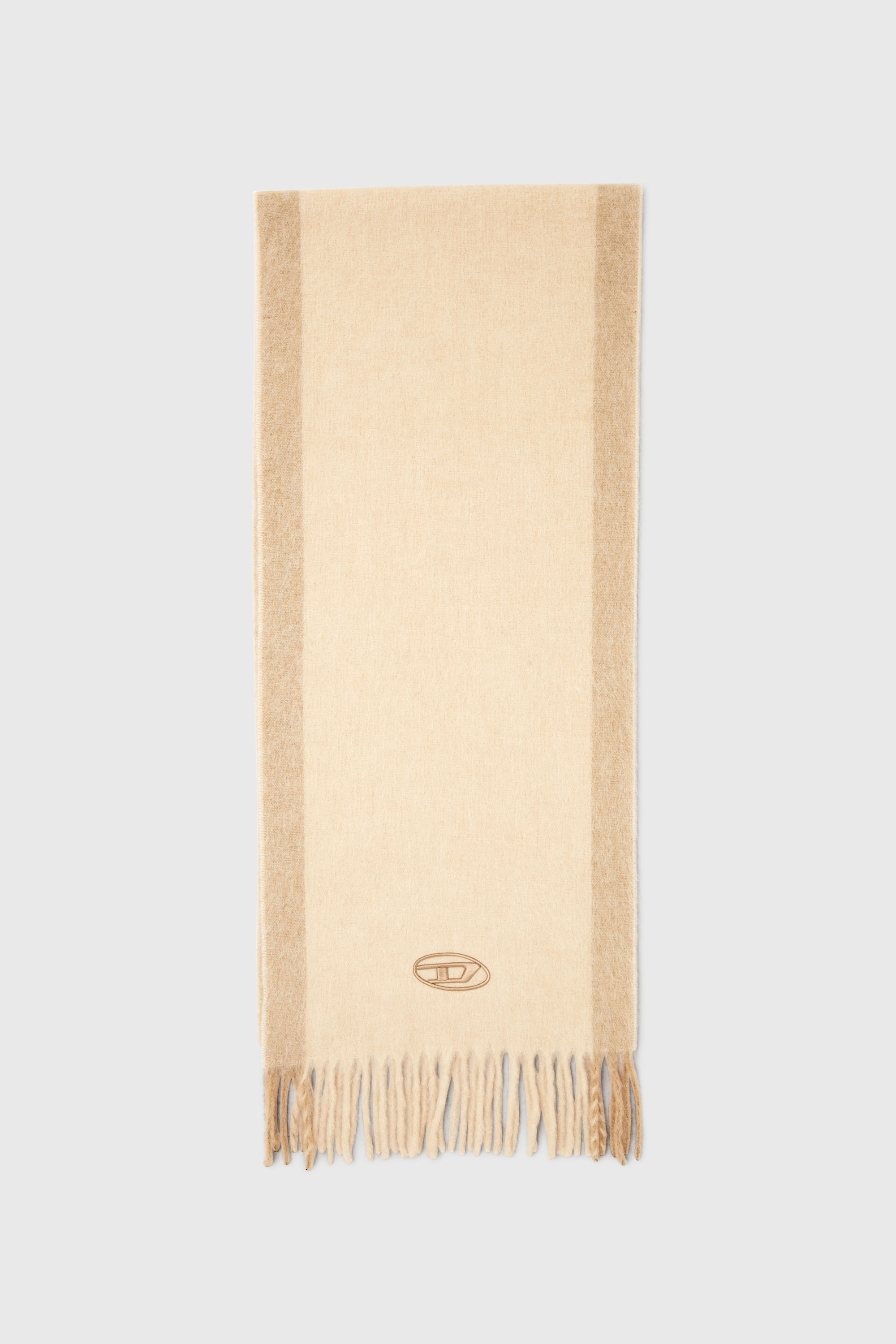 Wool-blend scarf with contrast stripes