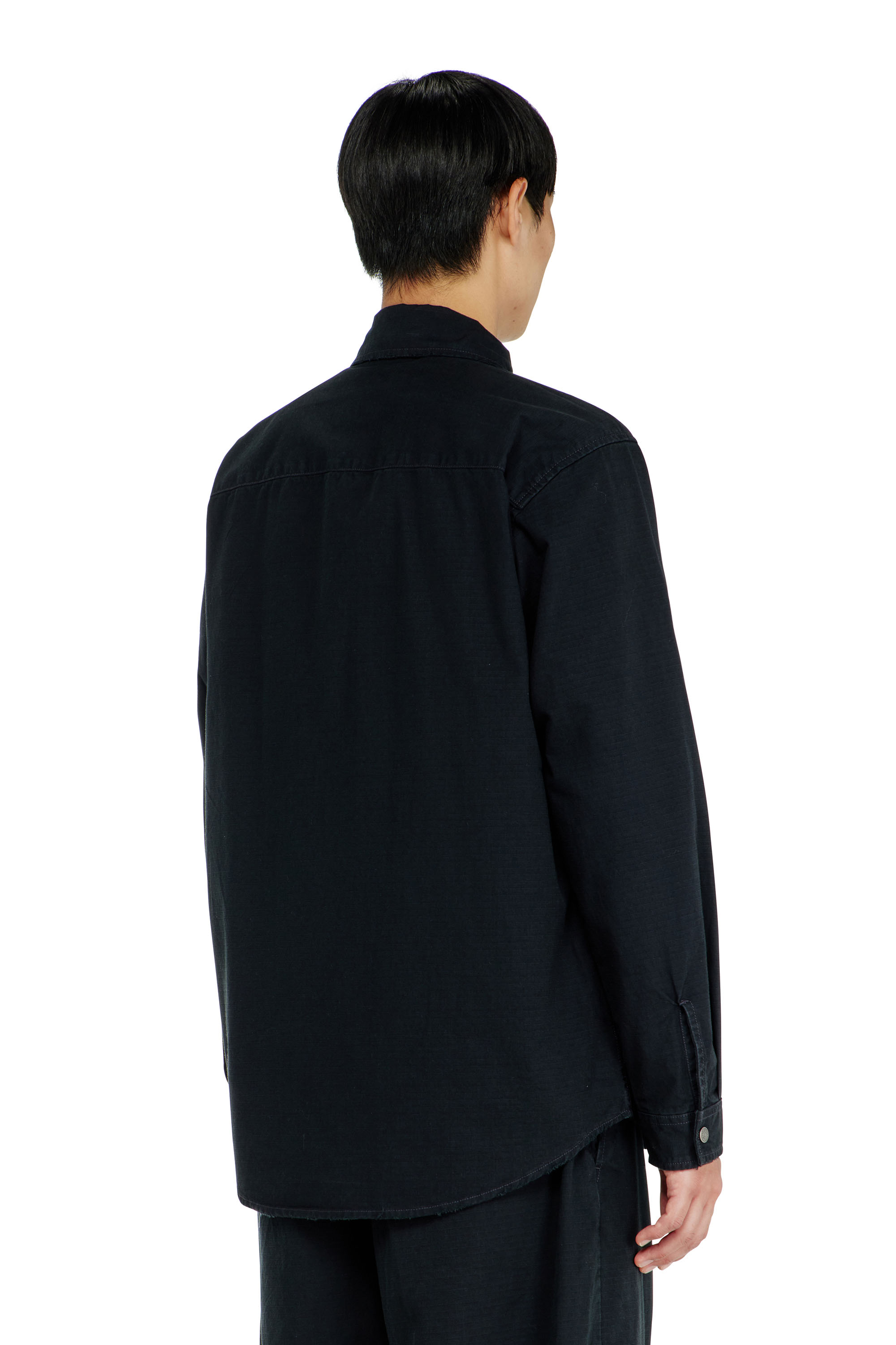 Diesel - S-ALIAS-ZIP, Man's Ripstop shirt with zip closure in null - 4