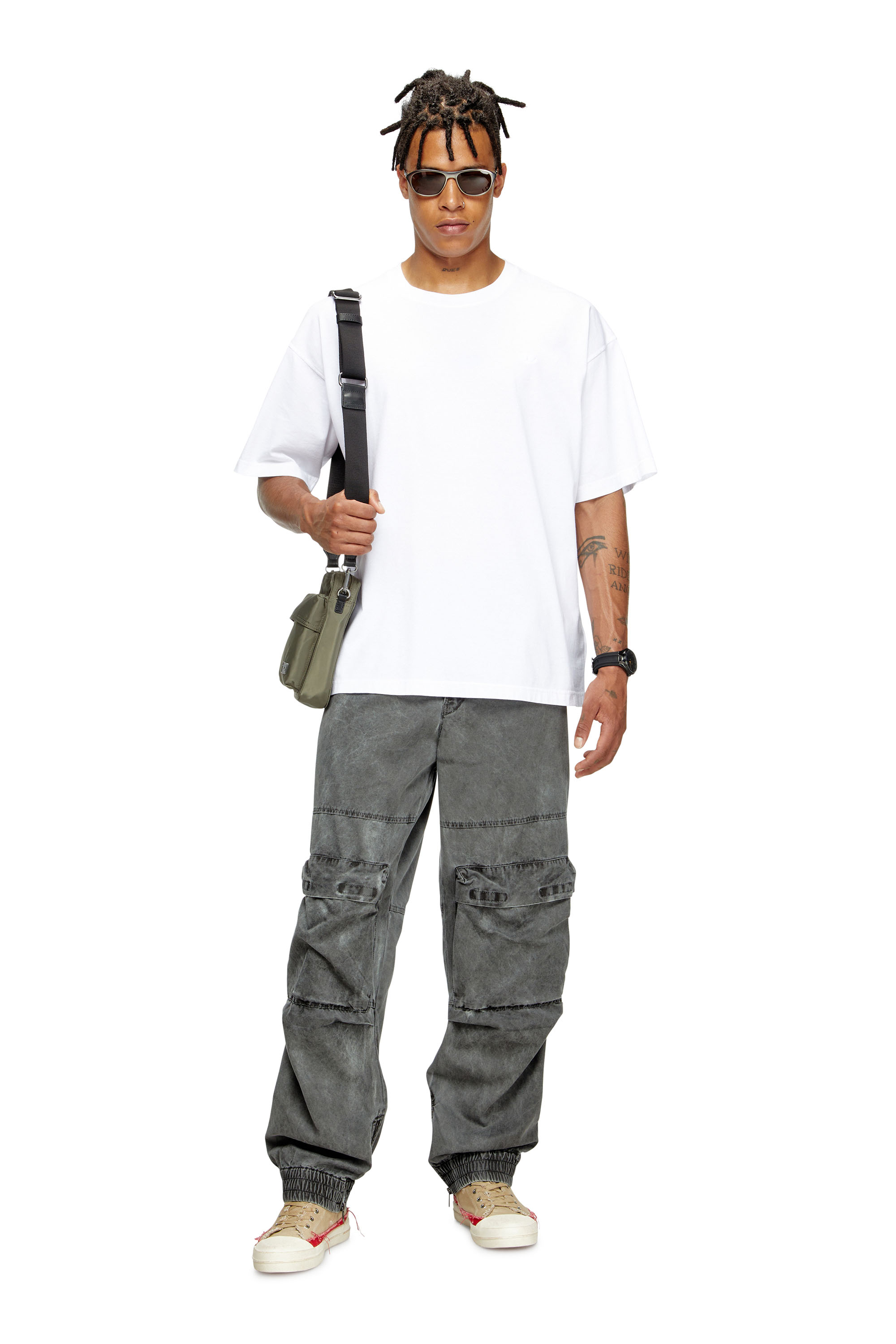 Diesel - T-BOXT-T24, Man's T-shirt with Oval D logo in White - 1