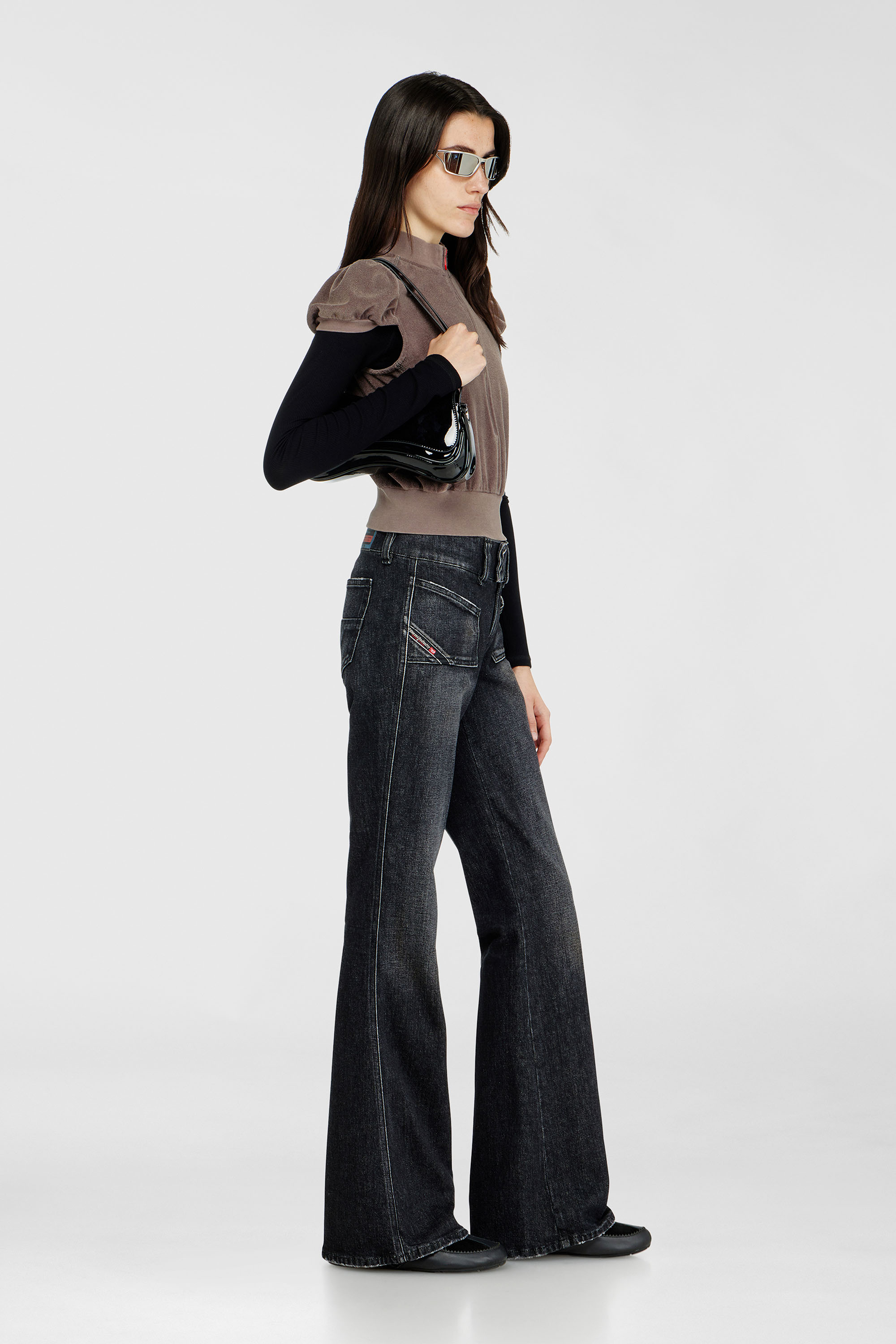Diesel - Woman's Bootcut Jeans D-Hush 09N50, Black/Dark grey - 2