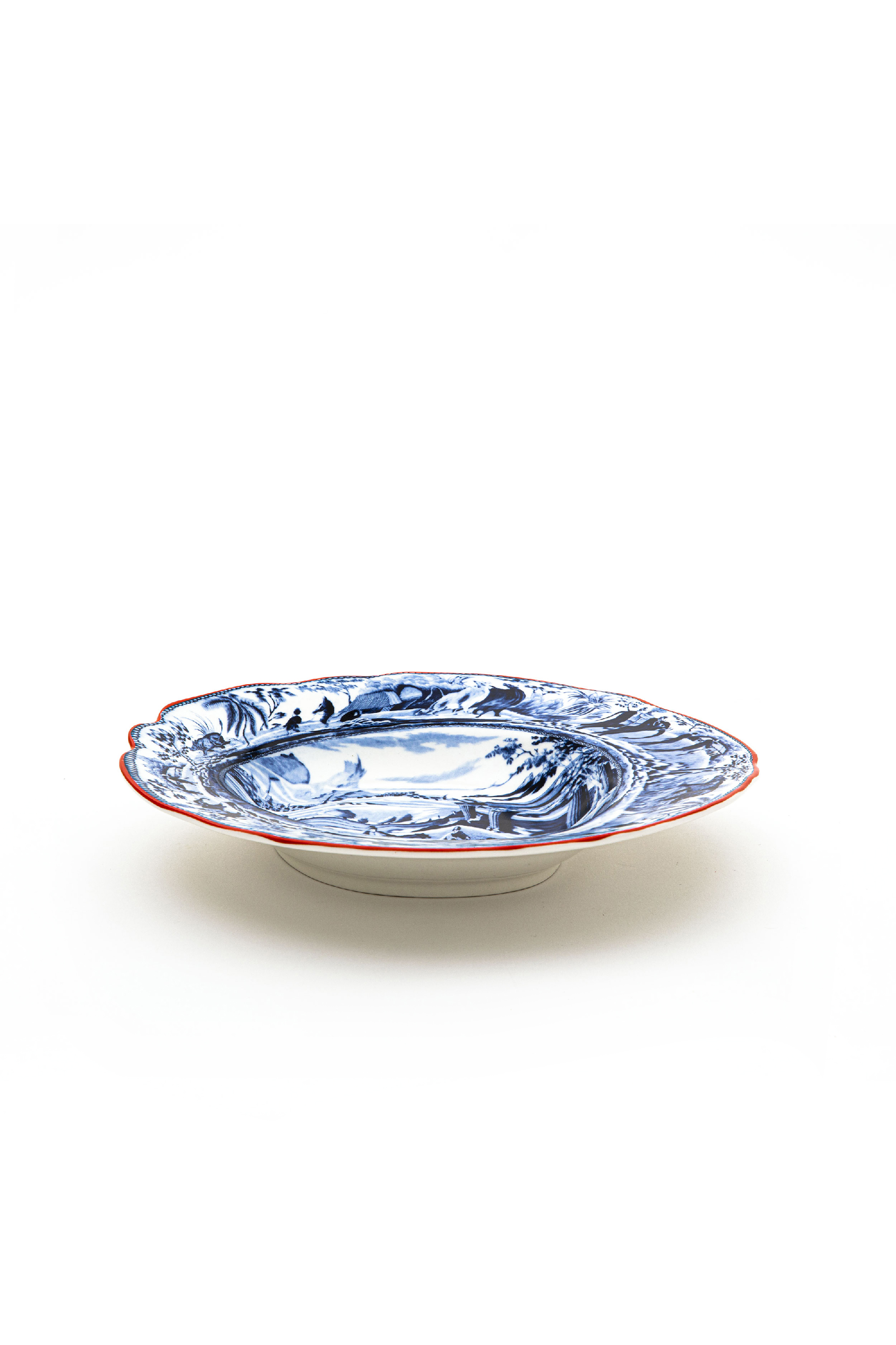 Diesel - 11220 SOUP PLATE IN PORCELAIN "CLASSIC O, White/Blue - Image 3