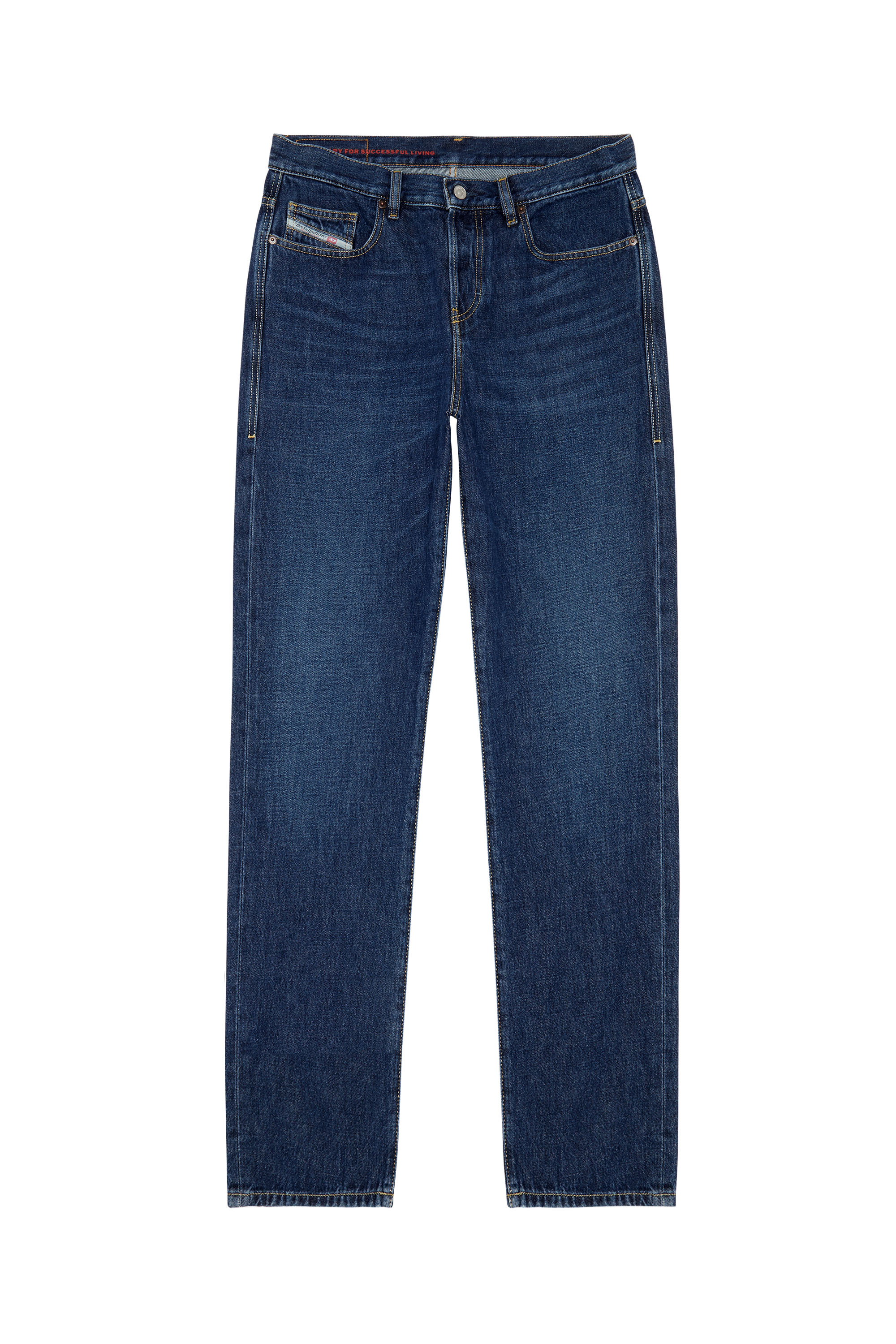 2020 D-Viker 09C03 Straight Jeans, Dark Blue - Jeans