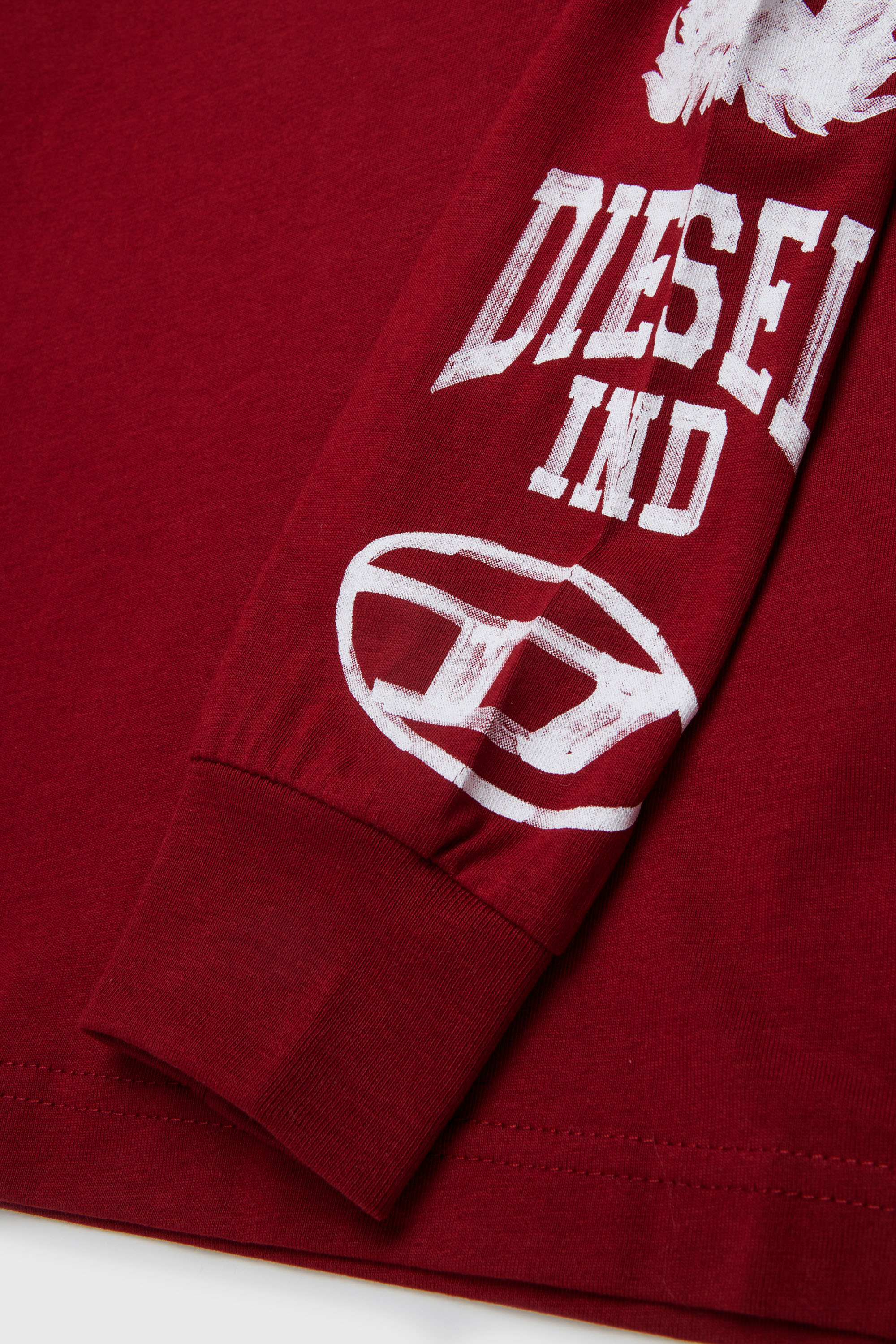 Diesel - TBUNDY OVER, Man's Hooded long-sleeve T-shirt with varsity graphics in null - 4