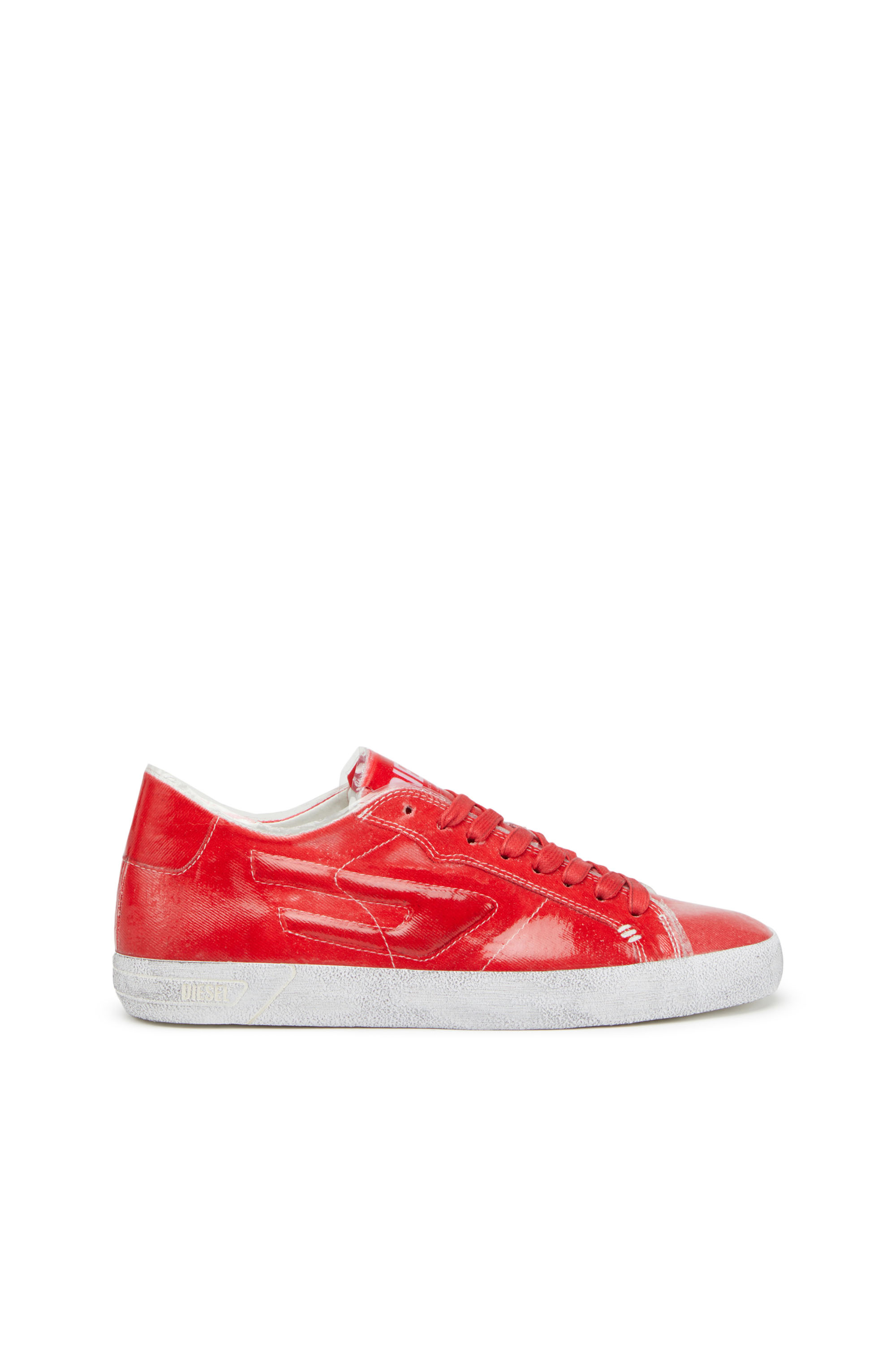Diesel - S-LEROJI LOW W, Woman's S-Leroji Low W - Canvas sneakers with TPU overlay in Red - 1