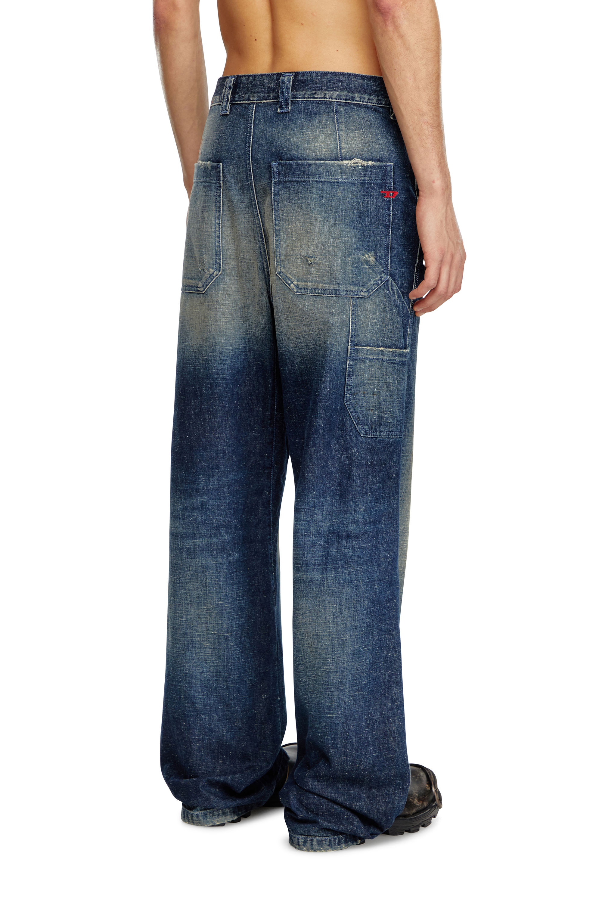 Diesel - Man's Relaxed Jeans D-Livery 09J91, Dark Blue - 3