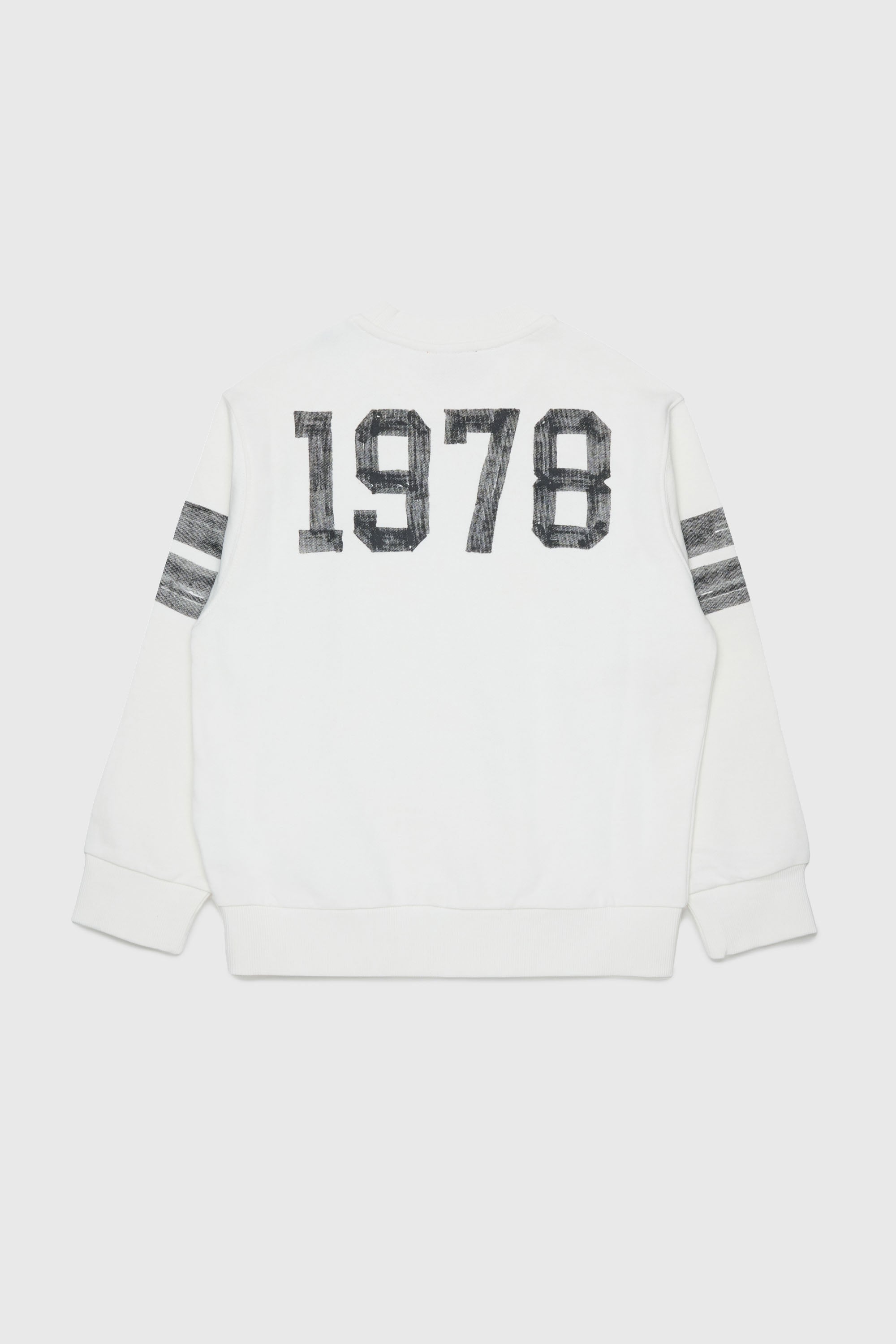 Diesel - SBAND OVER, Man's Sweatshirt with collegiate-style logo prints in White - 2