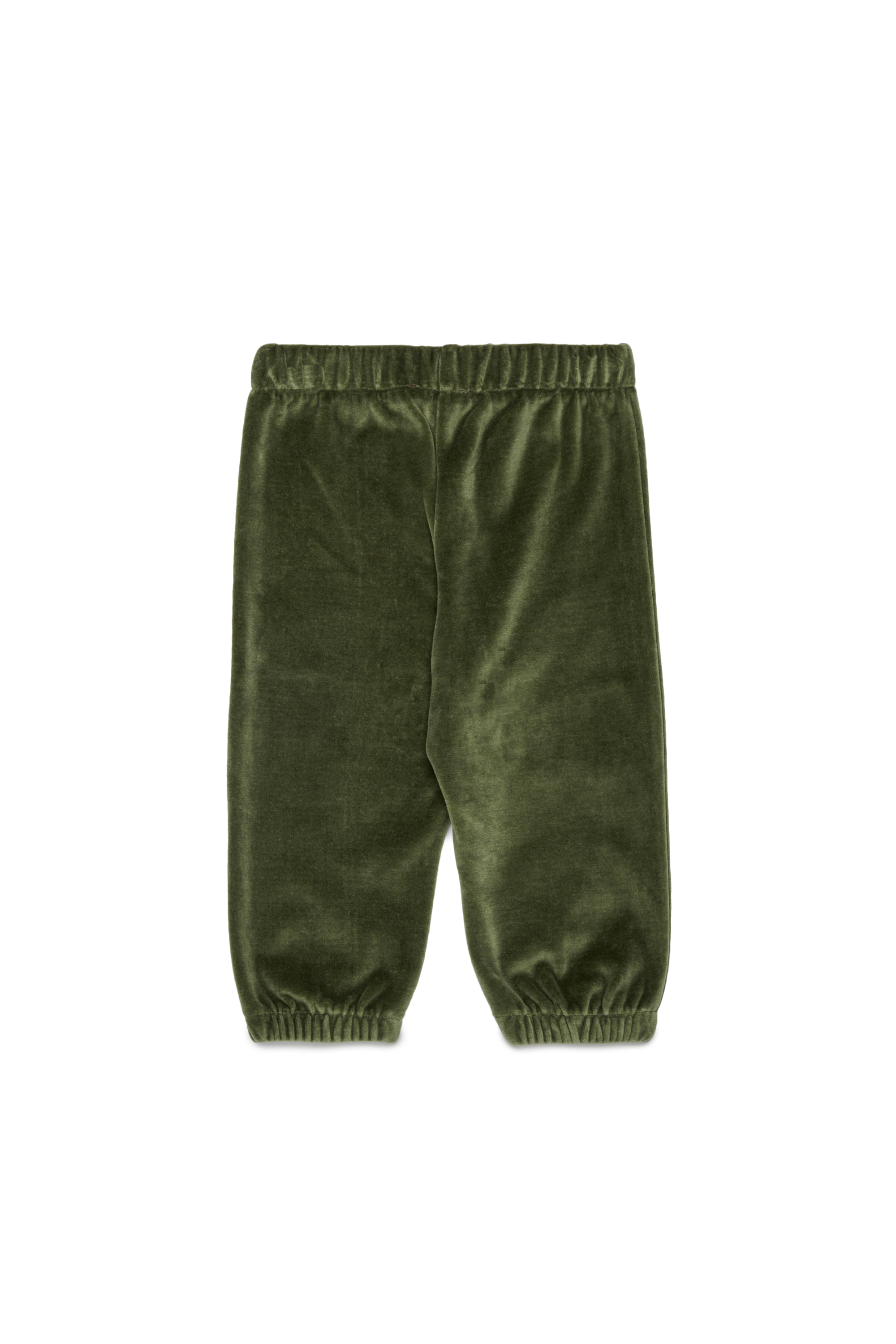 Diesel - PHENIB, Man's Velvet sweatpants with Oval D embroidery in Green - 2