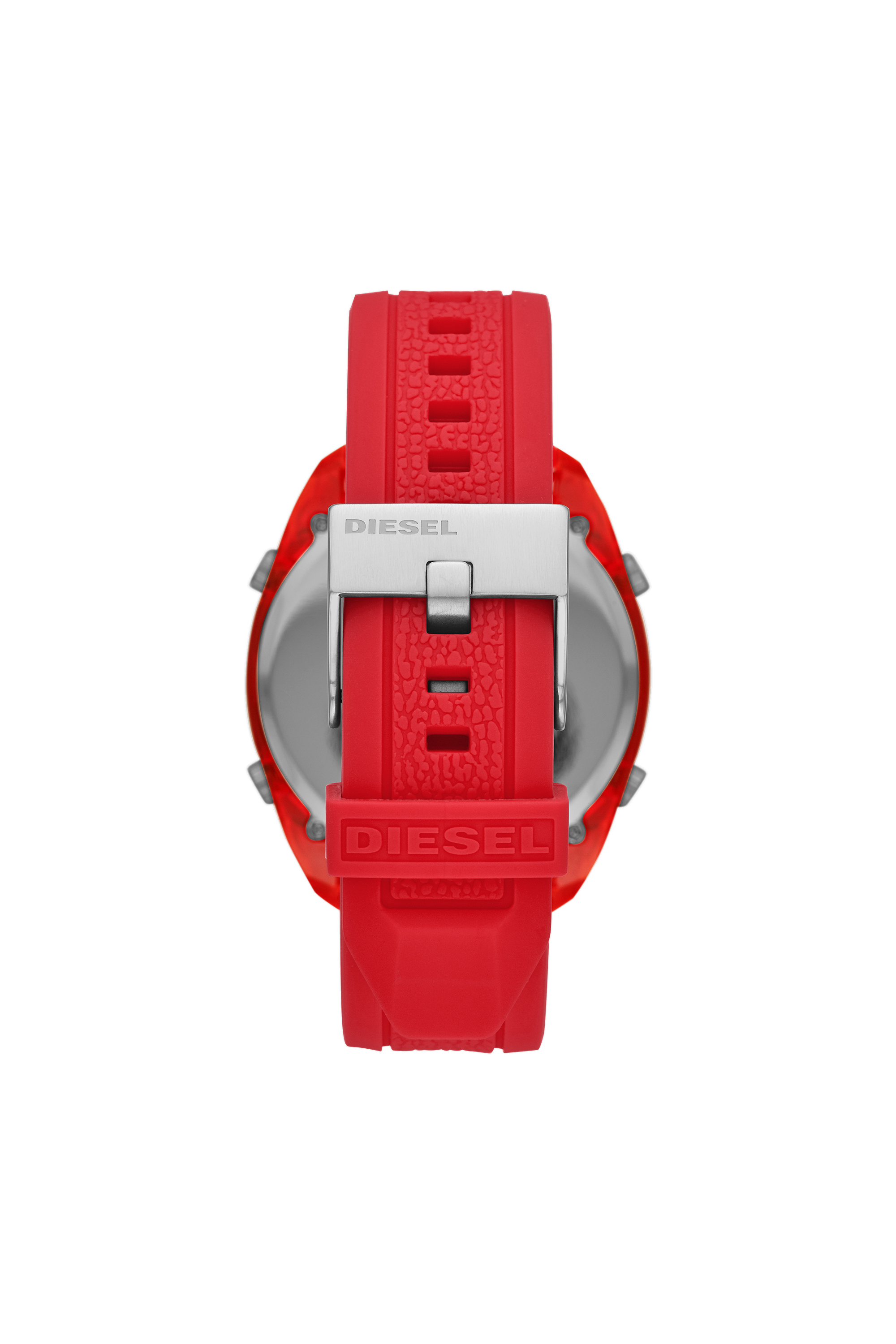 Diesel - DZ1900, Man's Crusher digital red silicone watch in Red - 2